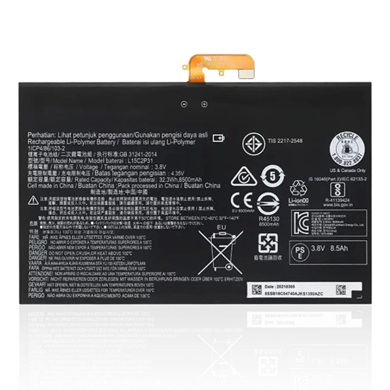 KELESY New L15C2P31 8500mAh Laptop Battery For Lenovo Yoga Book YB1-X91F X91L X91X YB1-X90F YB1-X90L Series Tablet Battery