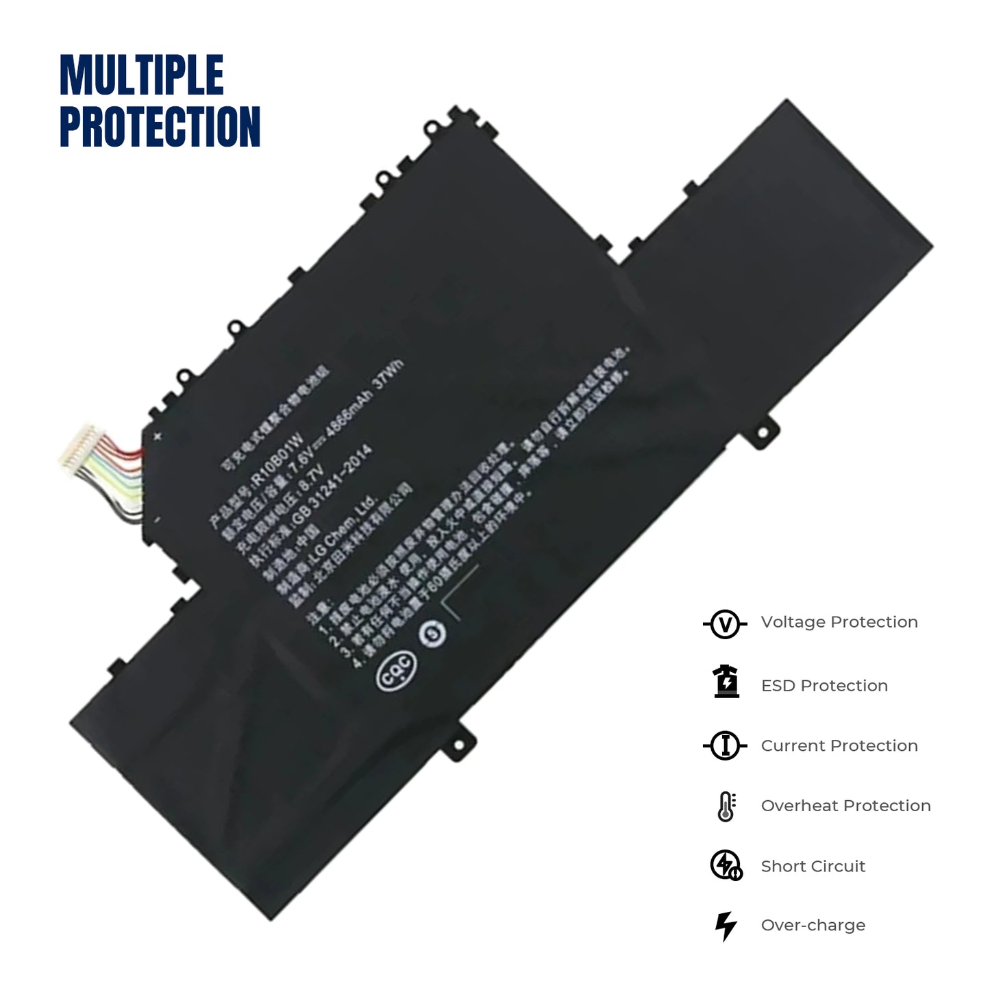 KELESY R10B01W R10BO1W 7,6 V 4866 mAh/37 WH Laptop-Akku für Xiaomi Mi Air 12,5 Zoll Serie Notebook 161201-01 161201-AA