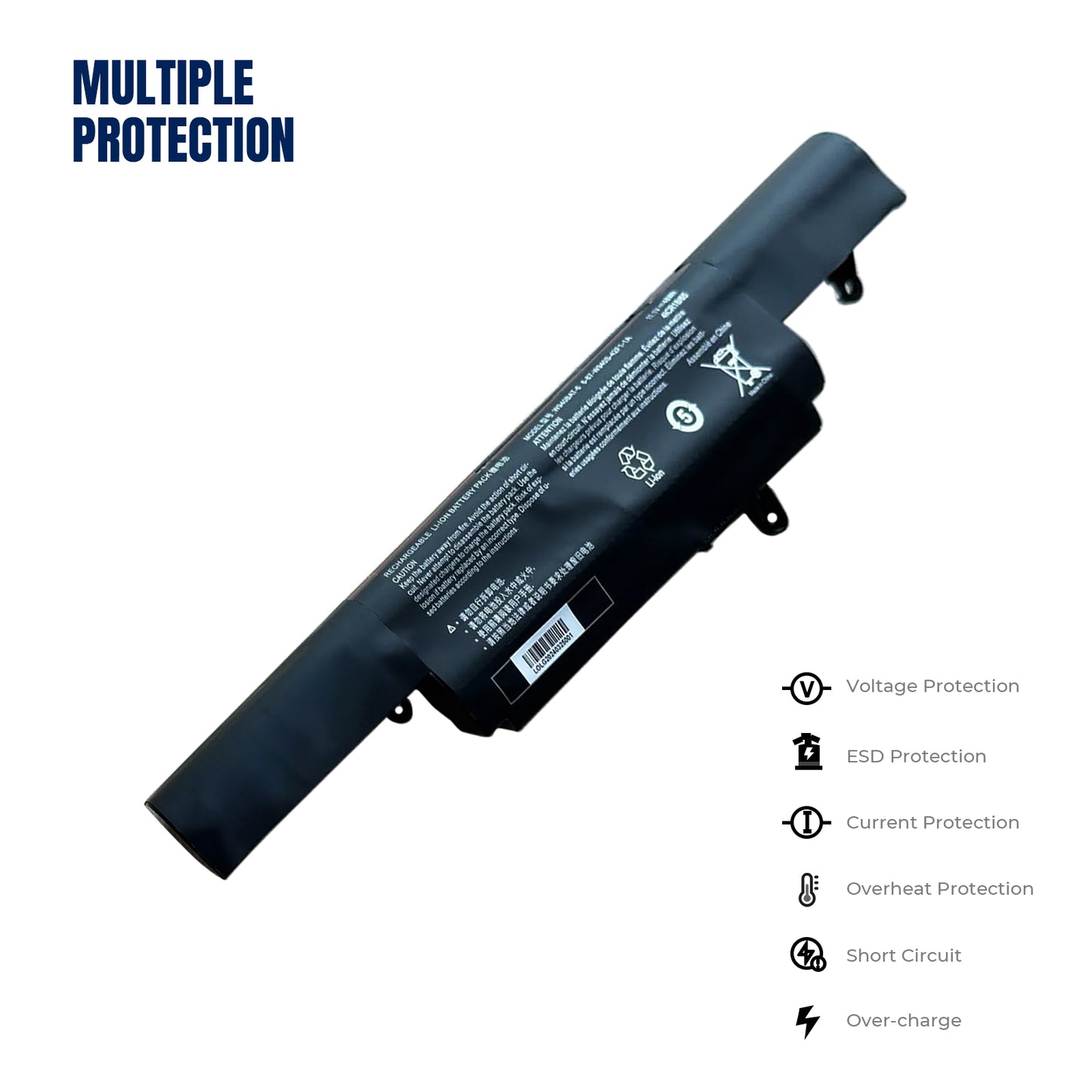 KELESY Batería de ordenador portátil, W940BAT-6 para Clevo W94LS Series 6-87-W940S, 11,1 V, 4400MAH