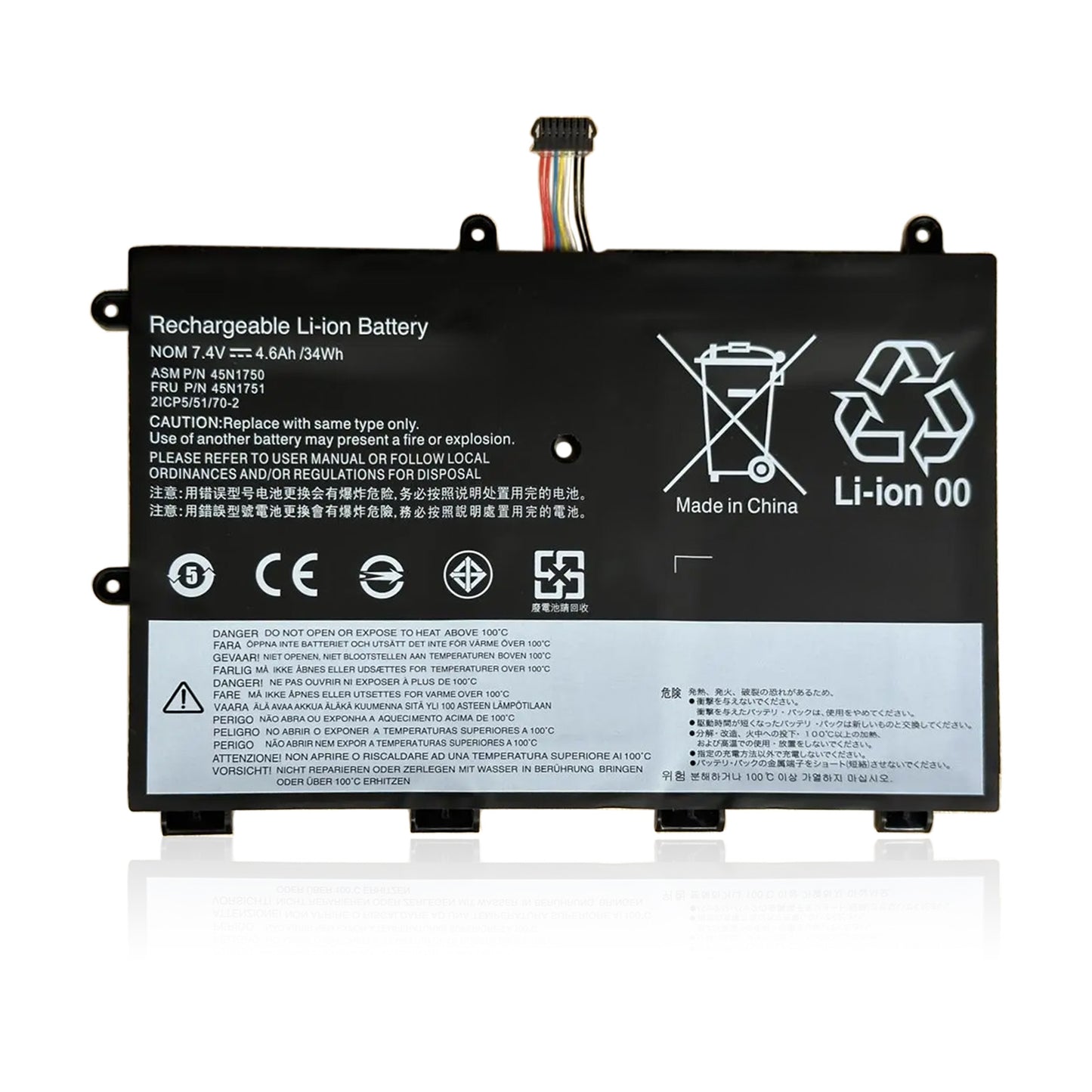 KELESY Baterías + herramientas para Lenovo Yoga, 4600mah, 11E, 45N1750, 45N1751, 45N1748, 45N1749, nuevas
