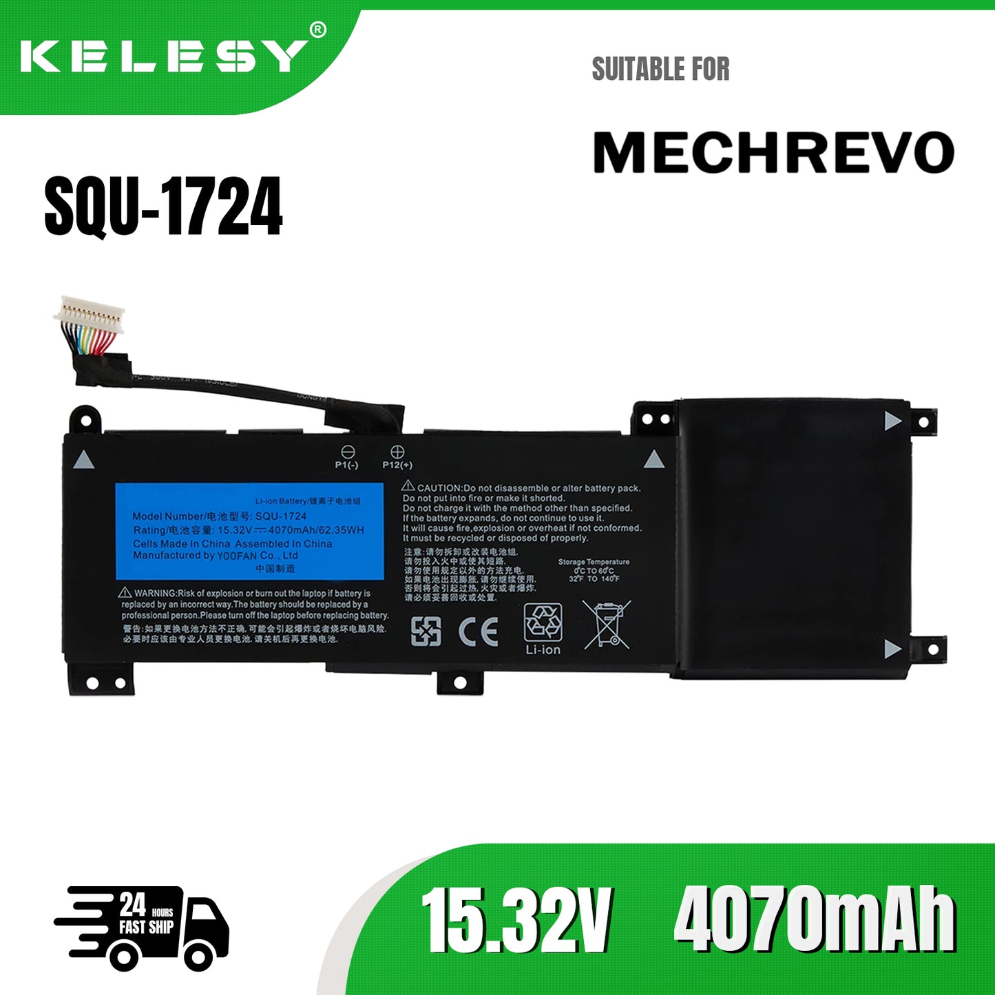 KELESY Batería de SQU-1724 para ordenador portátil, parte de PC para AORUS 15-XA 15-WA 15-W9 15-SA 15 X9 para GIGABYTE