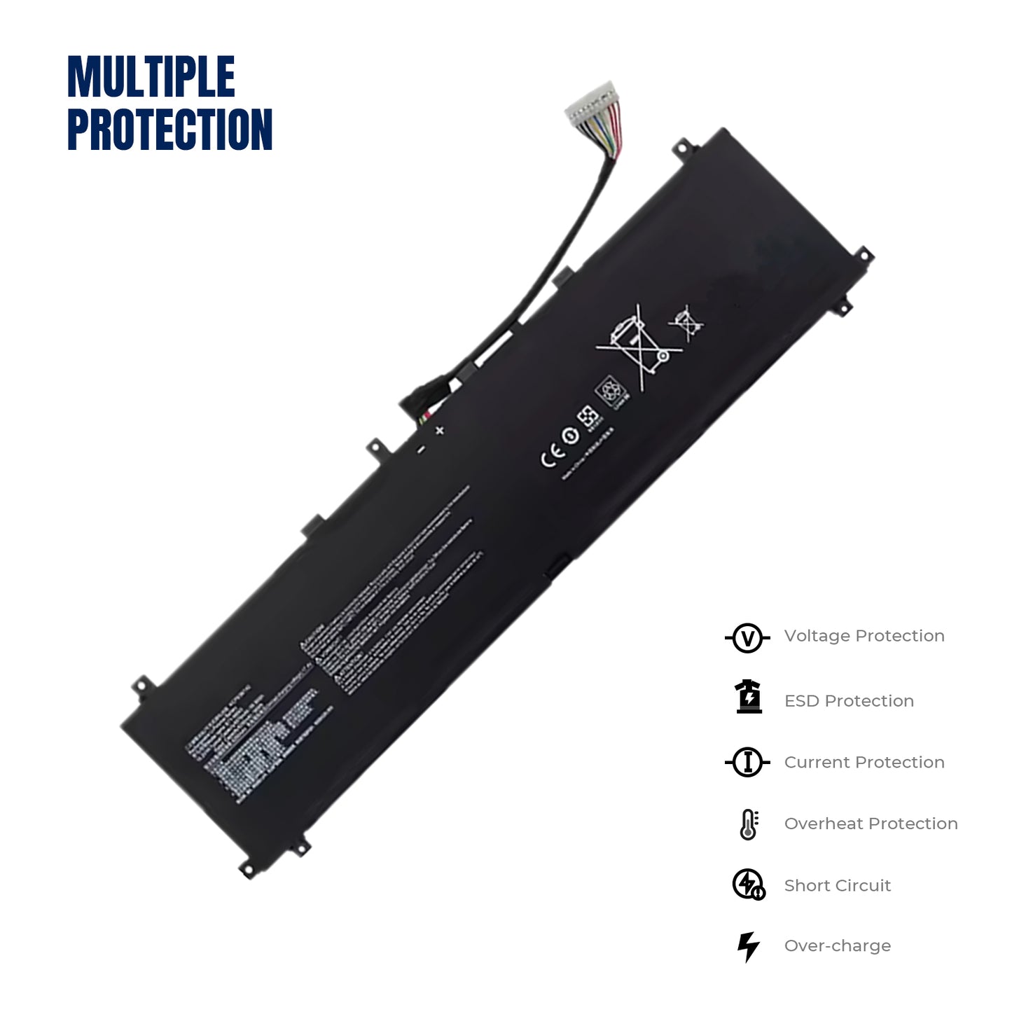 KELESY BTY-M6M3 Laptop Battery For MSI RAIDER GE78HX 13VG 13VX 13VH 13VI 13VI-242NL 13VH-046UK 13VG-041XES 4ICP8/36/142