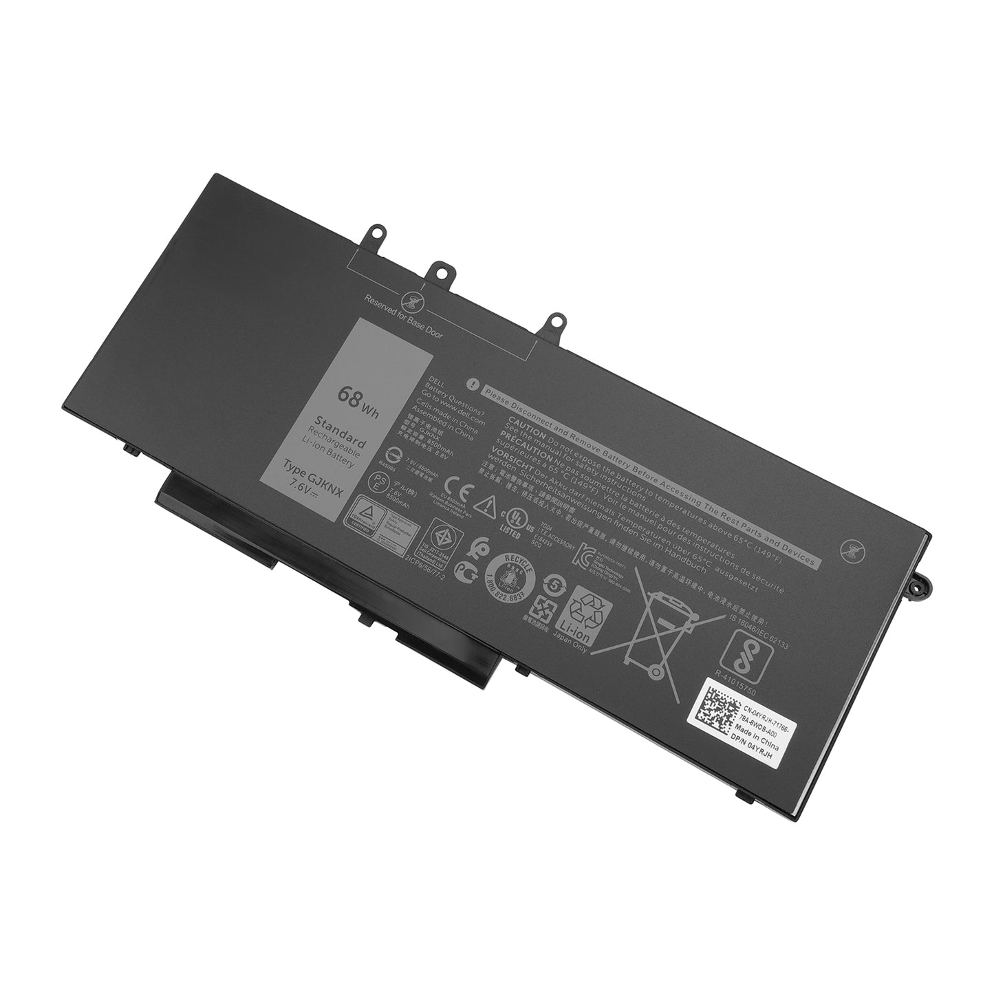 KELESY GJKNX Laptop Battery For DELL Latitude E5480 5580 5490 5590 For DELL Precision M3520 M3530 GD1JP 7.6V 68WH