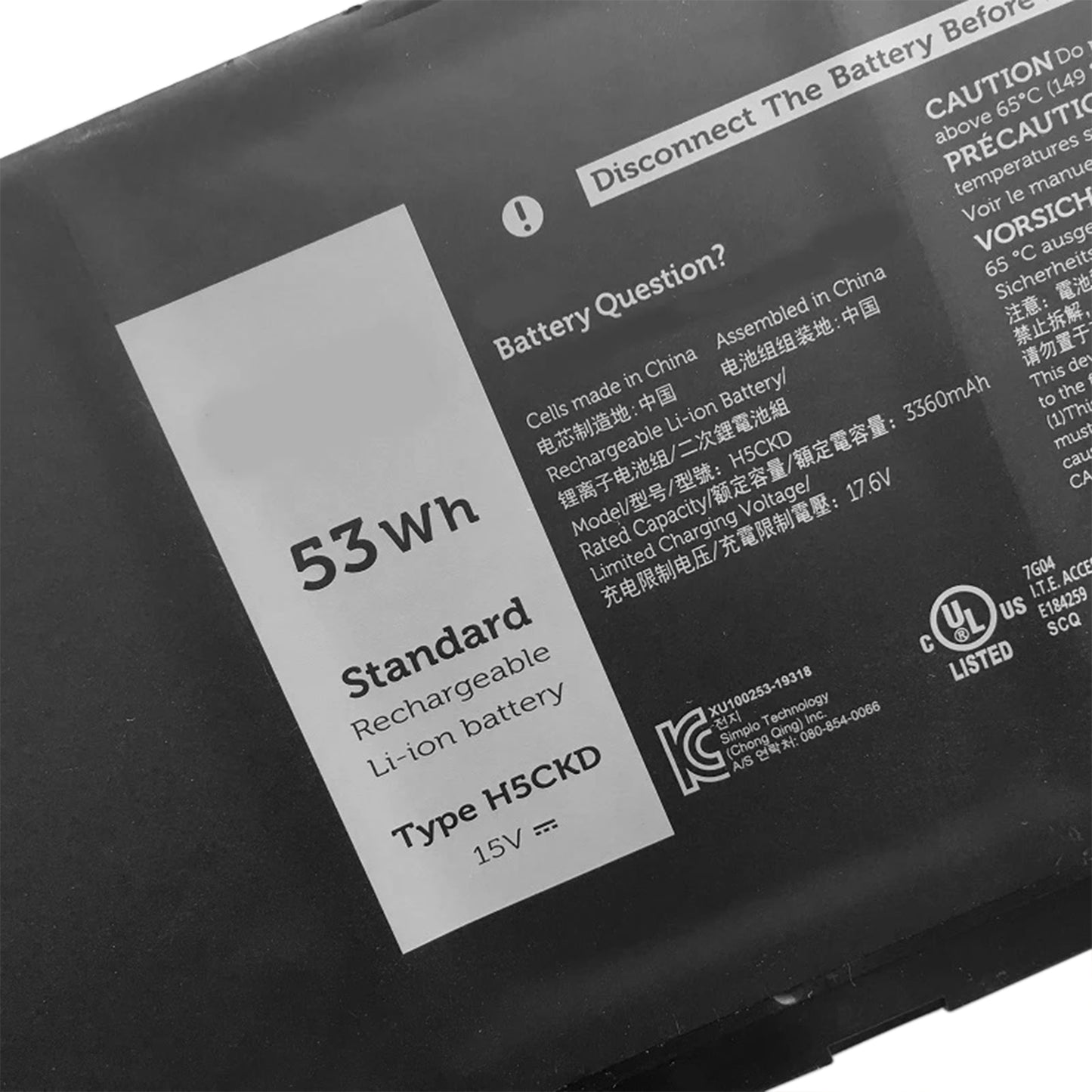 KELESY H5CKD Laptop Battery For Dell Latitude 3410 3510 Inspiron 5300 5401 5400 2-in-1 Vostro 14 5402 5501 5502 P129G JK6Y6