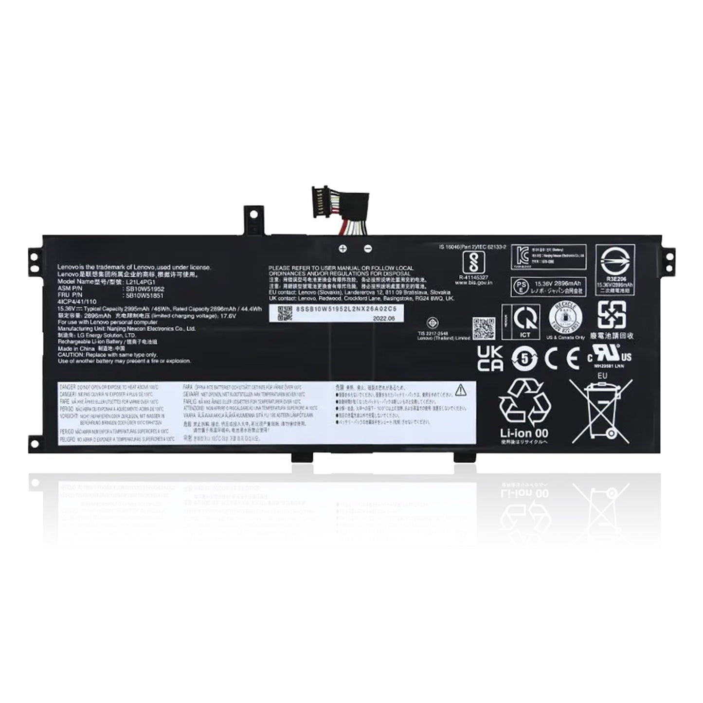 Аккумулятор для ноутбука KELESY L21L4PG1 для Lenovo 5B10W51849 5B10W51850 5B10W51851 L21C4PG1 L21D4PG1 L21M4PG1 15,36 В 2995 мАч