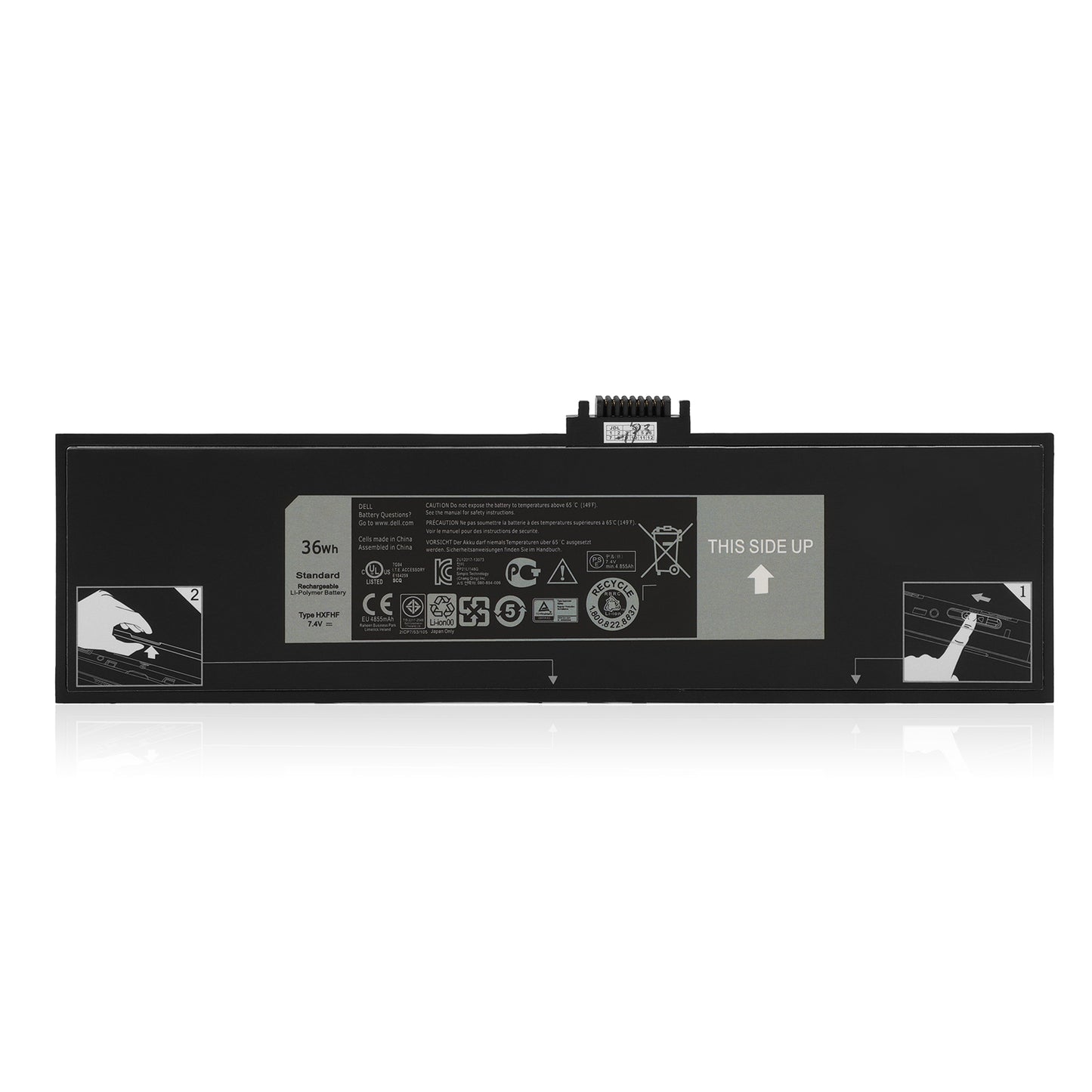 KELESY New Laptop Battery HXFHF 7.4V 36Wh For DELL Venue 11 Pro (7130) 11 Pro (7139) 11 Pro 7310 Series Notebook VT29R VJF0X