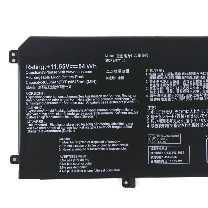 KELESY C31N1610 Batterie Für ASUS ZenBook UX330C UX330CA U3000C UX330CA-1C 1A UX330CA-FC009T FC020T FC030T 0B200-02090100