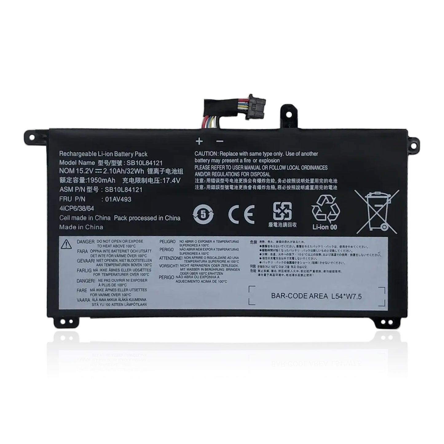 KELESY 32Wh 01AV493 Laptop Battery For Lenovo Thinkpad T570 T580 P51S P52S Series SB10L84121 SB10L84122 SB10L84123