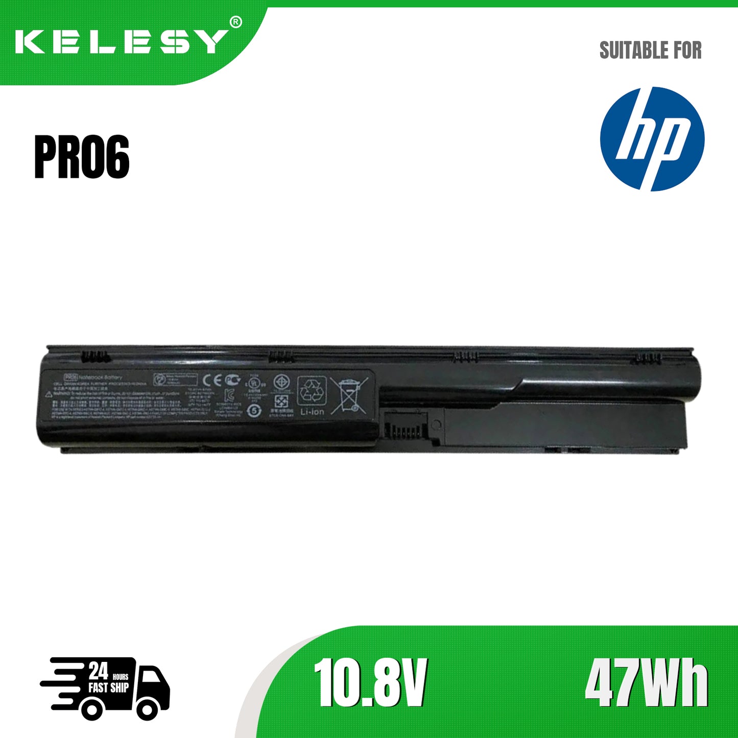 KELESY новый оригинальный аккумулятор PR06 10,8 В 47 Вт·ч для ноутбука HP ProBook 4330s 4331s 4430s 4435s 4436s 4440s 4431s 4441s