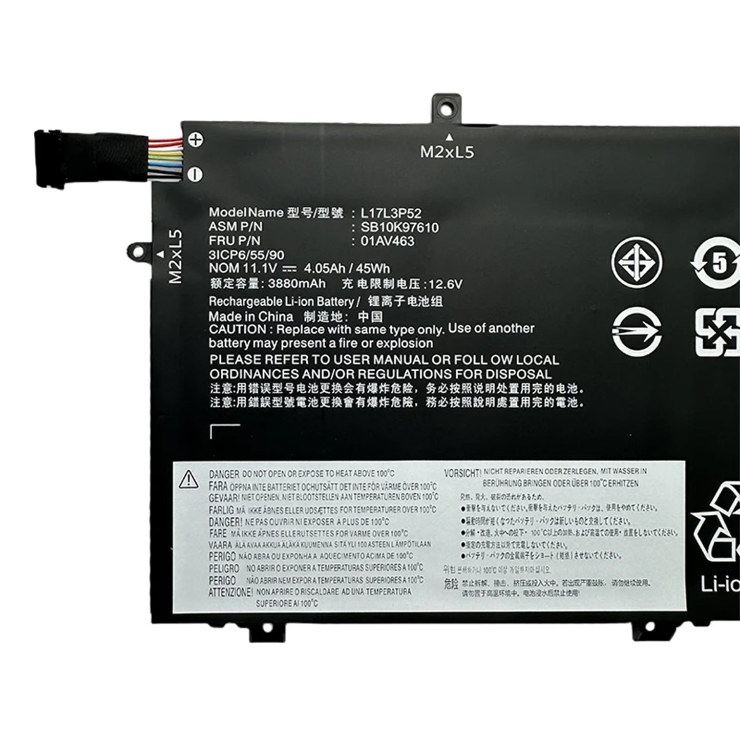 KELESY new L17L3P52 11.1V 45WH Battery For Lenovo ThinkPad L470 L480 E480 E580 L580 L590 Series L17C3P52 01AV466 01AV463