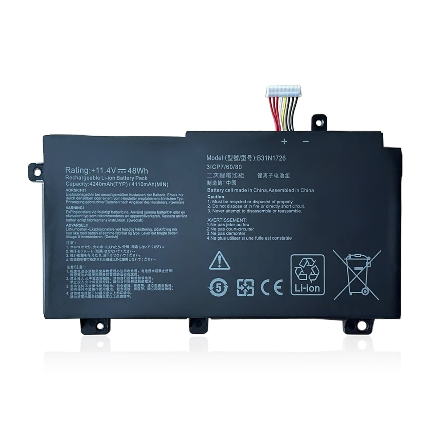 KELESY Batería del ordenador portátil B31N1726 batería del cuaderno para la serie Asus FX80 FX80GD FX86 FX86FM FX86FE FX504