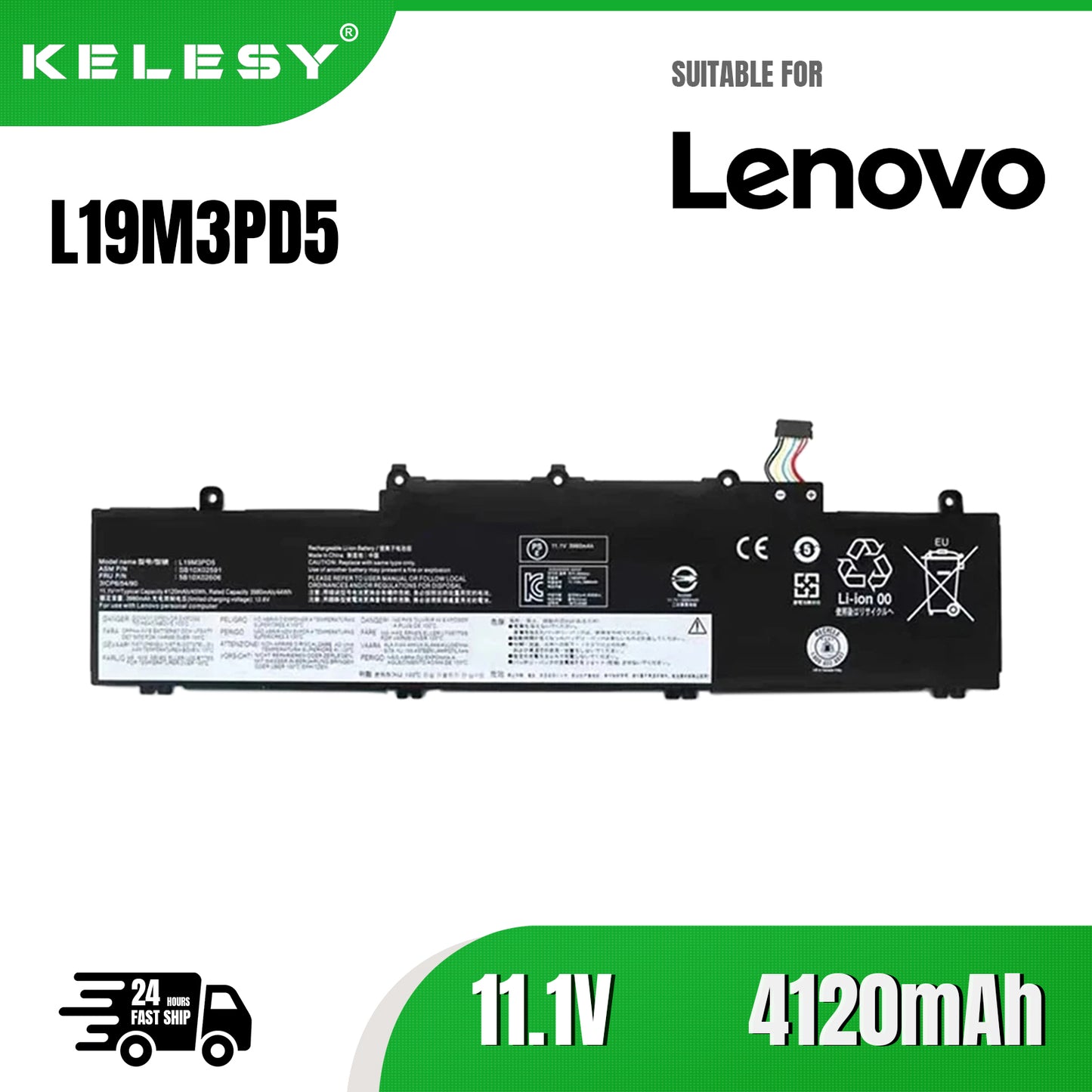 KELESY L19M3PD5 Laptop Battery For Lenovo ThinkPad E14 E15 Gen 2 3 TP00117A TP00116C L19D3PD5 L19L3PD5 SB10X02608 5B10X02594