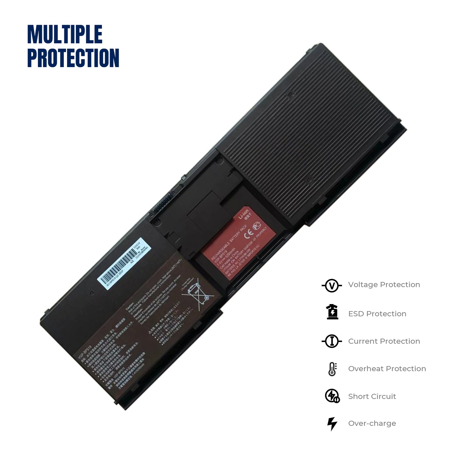KELESY Batería de ordenador portátil para Sony VGP-BPL19, VGP-BPS19, VAIO, VGP-BPX19, VPC-X11, VPC-X113, VPC-X115, VPC-X116