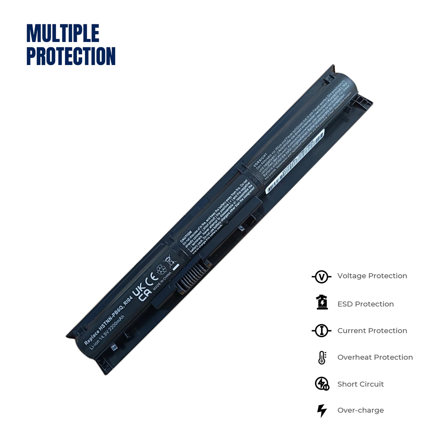 KELESY RI04 Laptop Battery For HP ProBook 450 455 470 G3 G4 New Replacement Notebook Battery 14.8V 2200mAh HSTNN-PB6Q