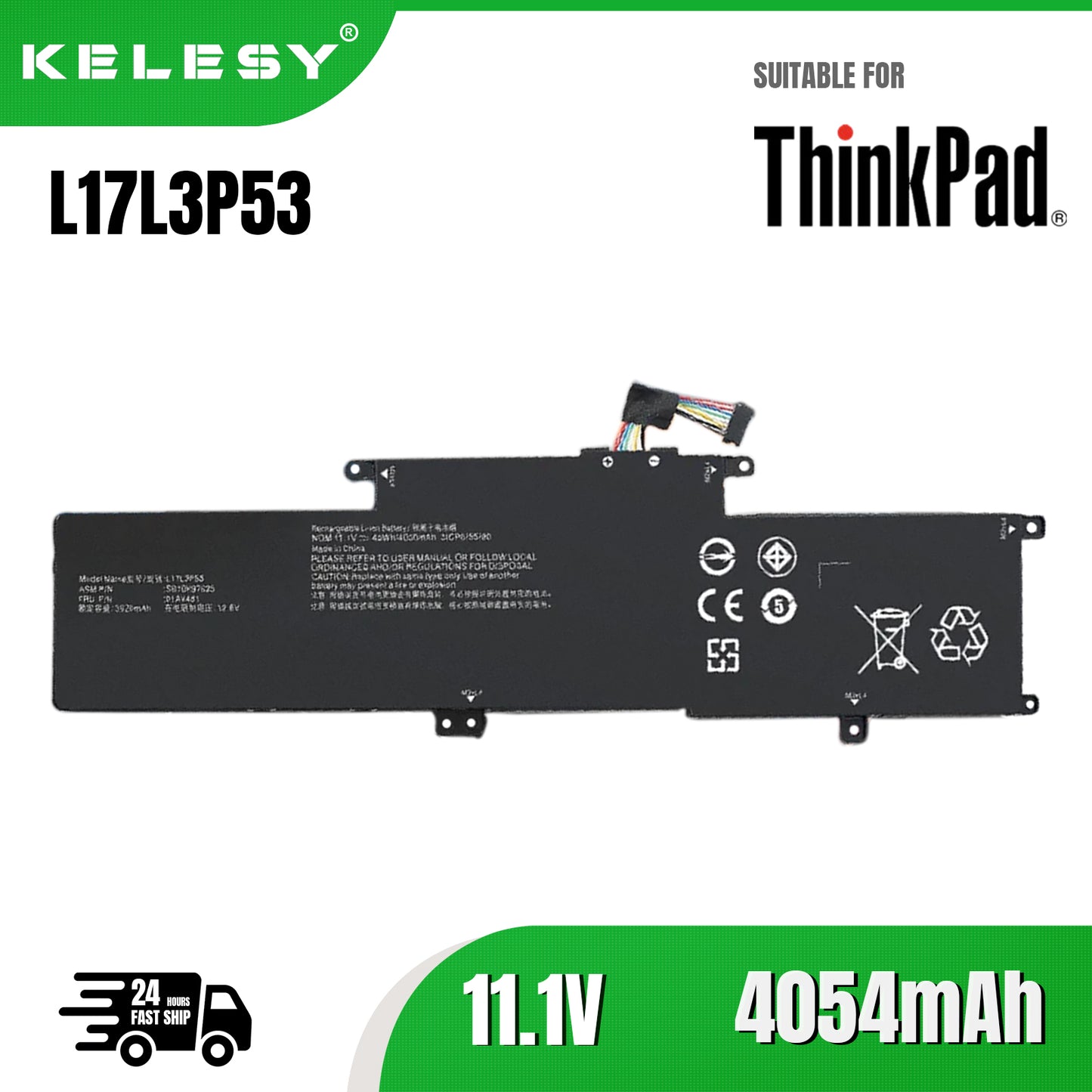 KELESY batería para Lenovo Thinkpad S2 Yoga L380 L390 Thinkpad Yoga S2 2018 Series 01AV481 01AV483, L17L3P53 L17M3P55 L17C3P53