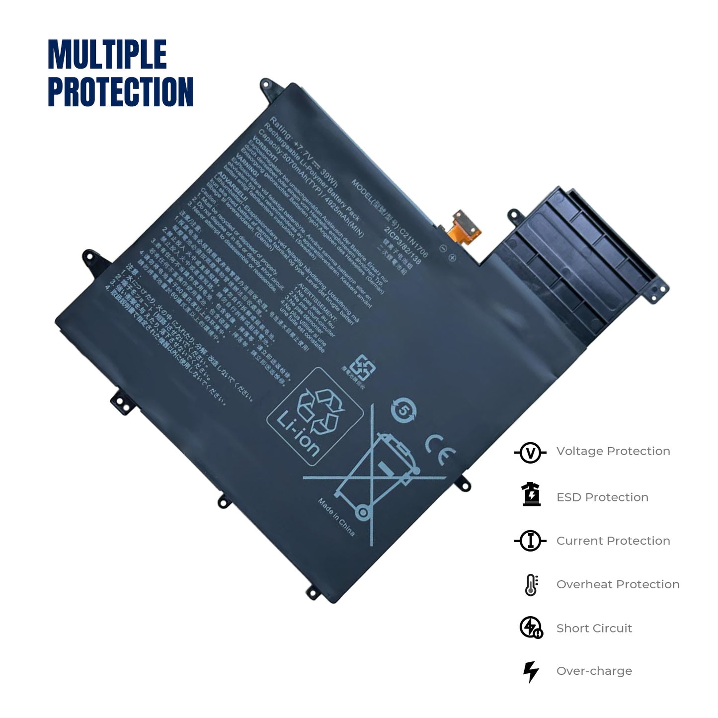 KELESY C21N1706-batería para portátil ASUS ZenBook Flip S, UX370U, UX370UA, UX370F, UX370UAR, UX370UAF, UX370UA-C4059T