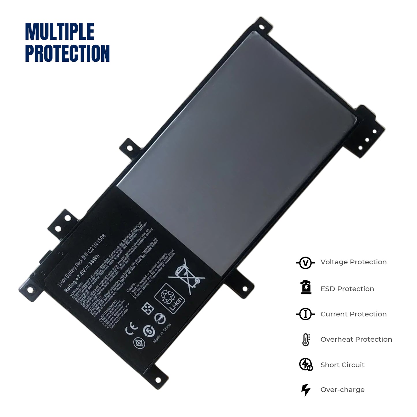 KELESY 38Wh 7.6V C21N1508 Laptop battery For Asus X456 X456UA X456UB X456UF X456UJ X456UQ X456UV X456UR Series