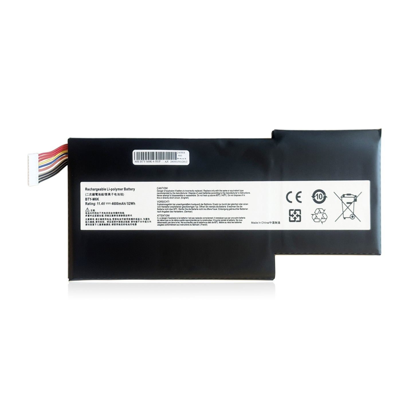 KELESY BTY-M6K For MSI GF63 GF65 GF75 Thin 8RC 8RD 9SC MS-17B4 MS-16K3 Bravo 15 17 Series Laptop Battery 11.4V 52.4Wh 4600mAh