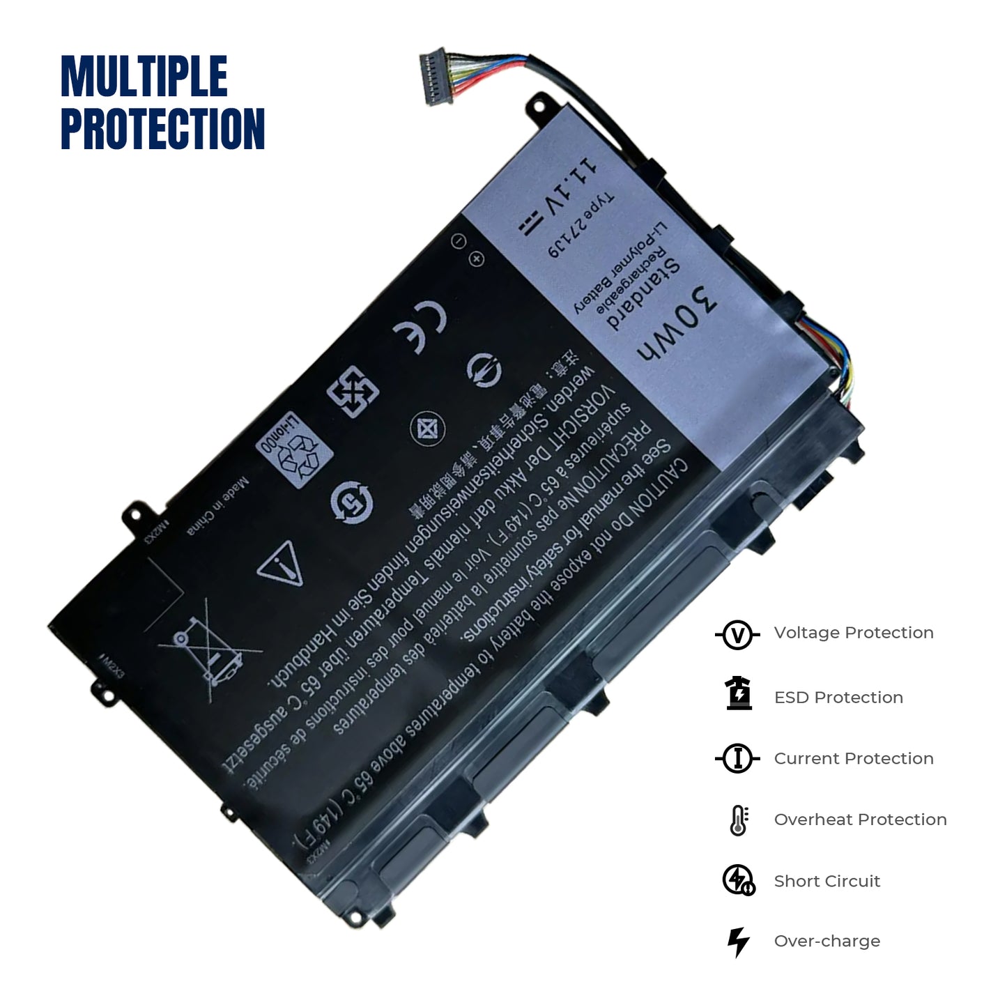 KELESY 271J9 Laptop Battery For DELL Latitude 13 7000 7350 Series GWV47 0GWV47 YX81V 11.1V 30Wh