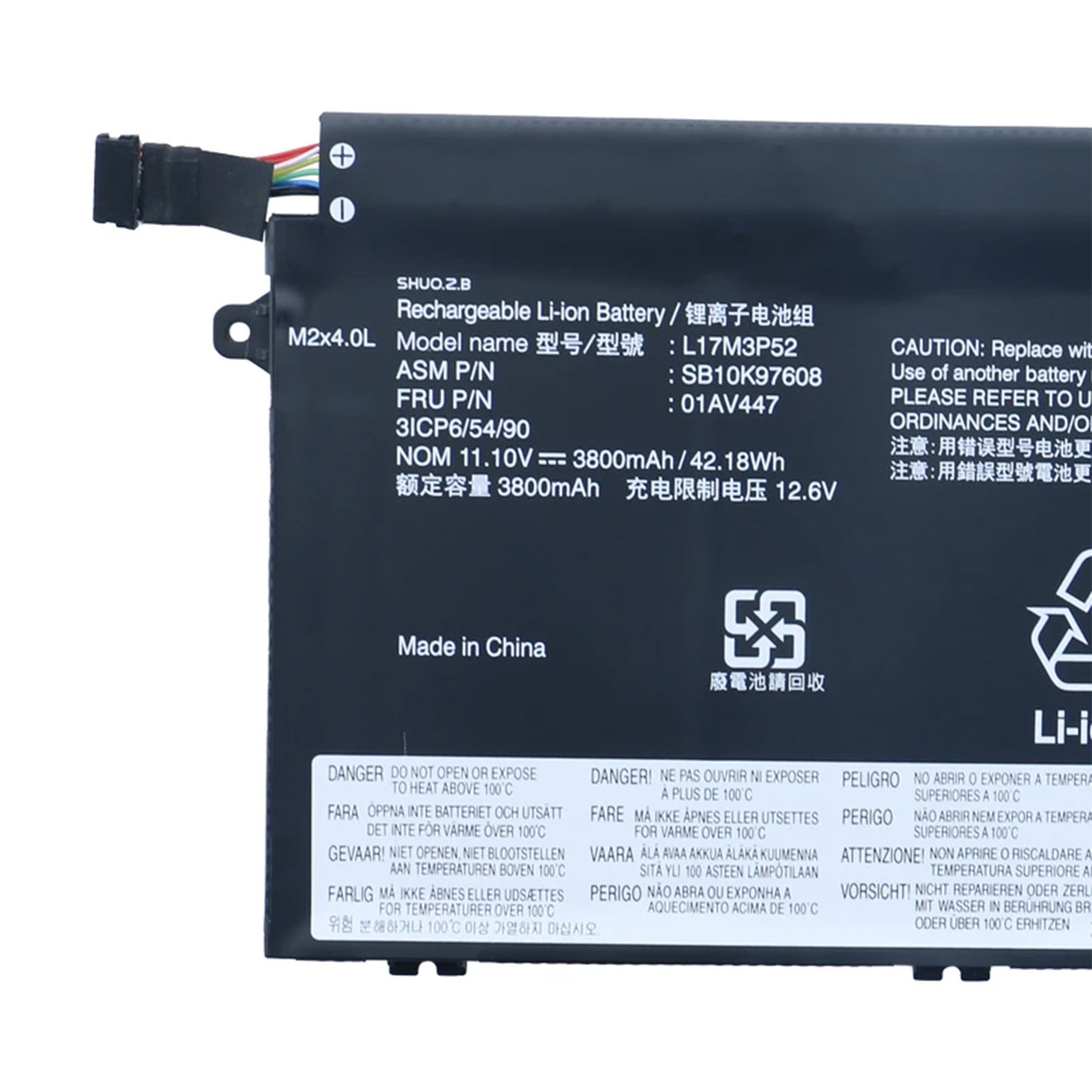 KELESY Batería de ordenador portátil L17M3P52 para Lenovo ThinkPad E480 E485 E580 E490 E590 E585 R480 R580 01AV448 01AV447