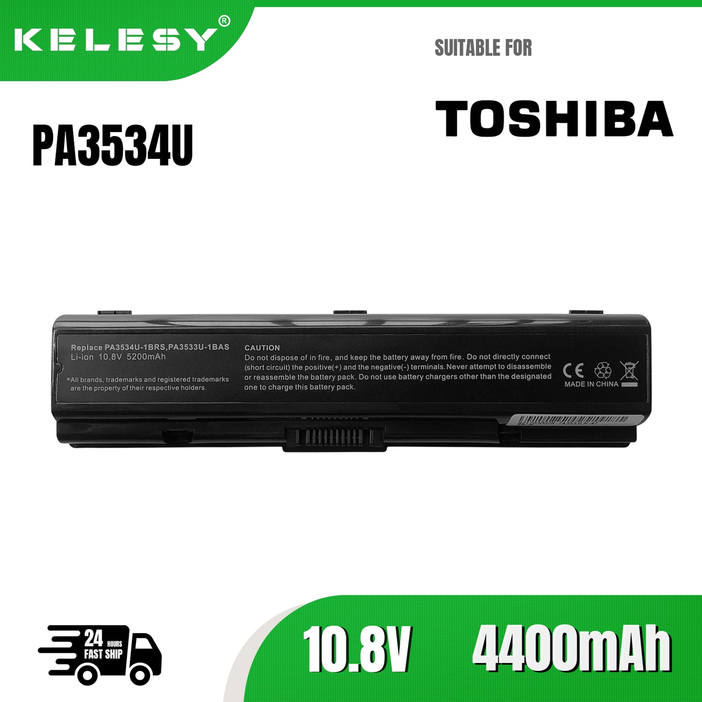 KELESY Batería de PA3534U-1BRS para Toshiba Satellite, A200, A210, A300, A350, L300, L500, L505, PA3533U-1BRS, PA3534U