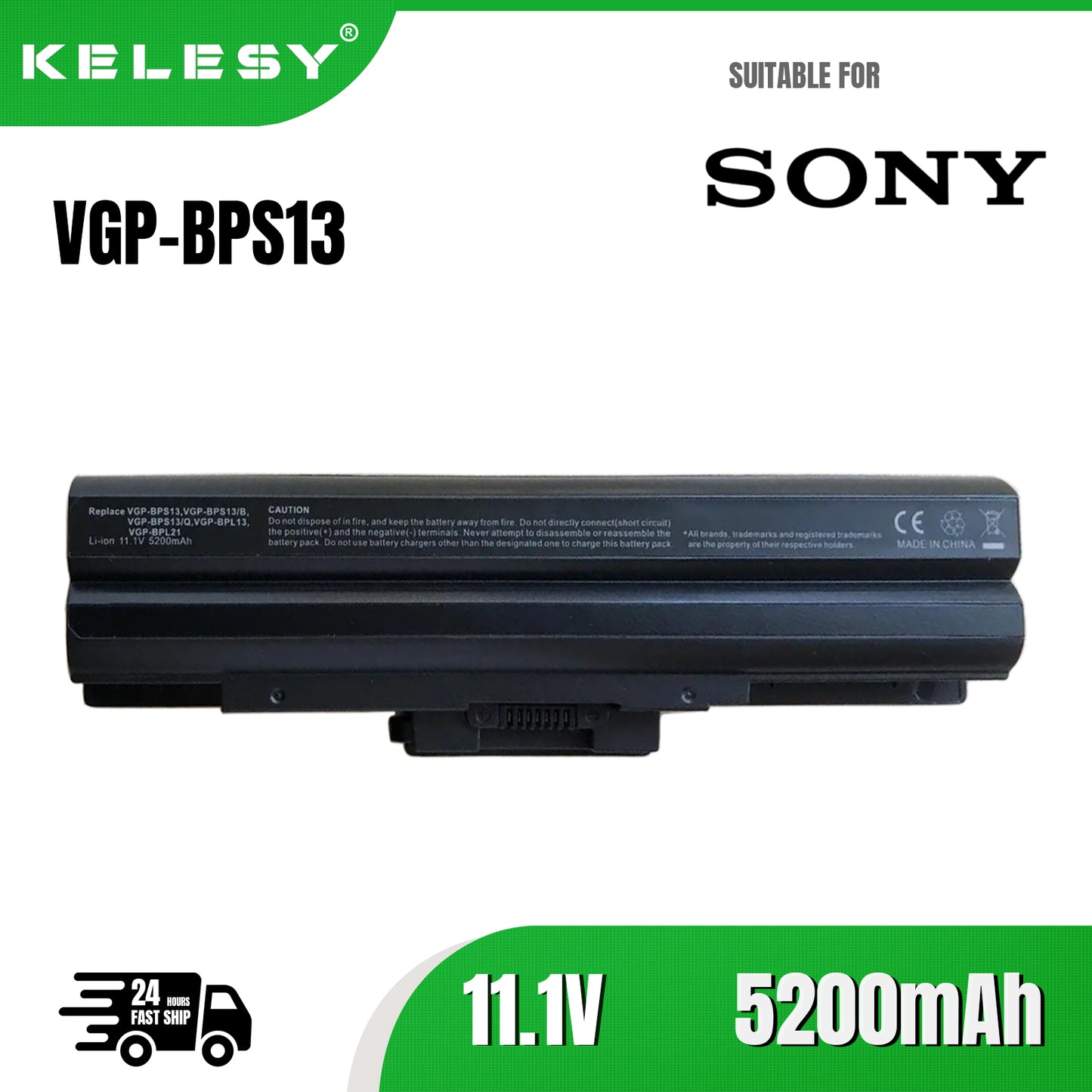 Портативный аккумулятор KELESY для SONY VAIO VGP-BPS13, S, VGP-BPS13A, S, VGP-BPS21, S, VGP-BPL21A, VGP-BPS13A, B