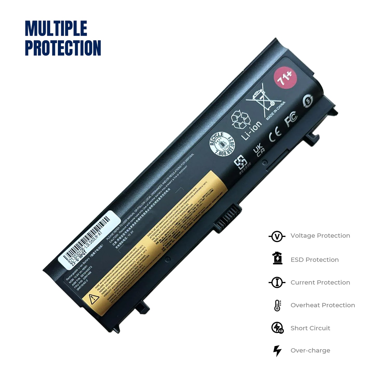 KELESY batería para Lenovo ThinkPad L560, L570, SB10H45073, SB10H45071, 00NY489, 00NY486, 00NY488, 71 +