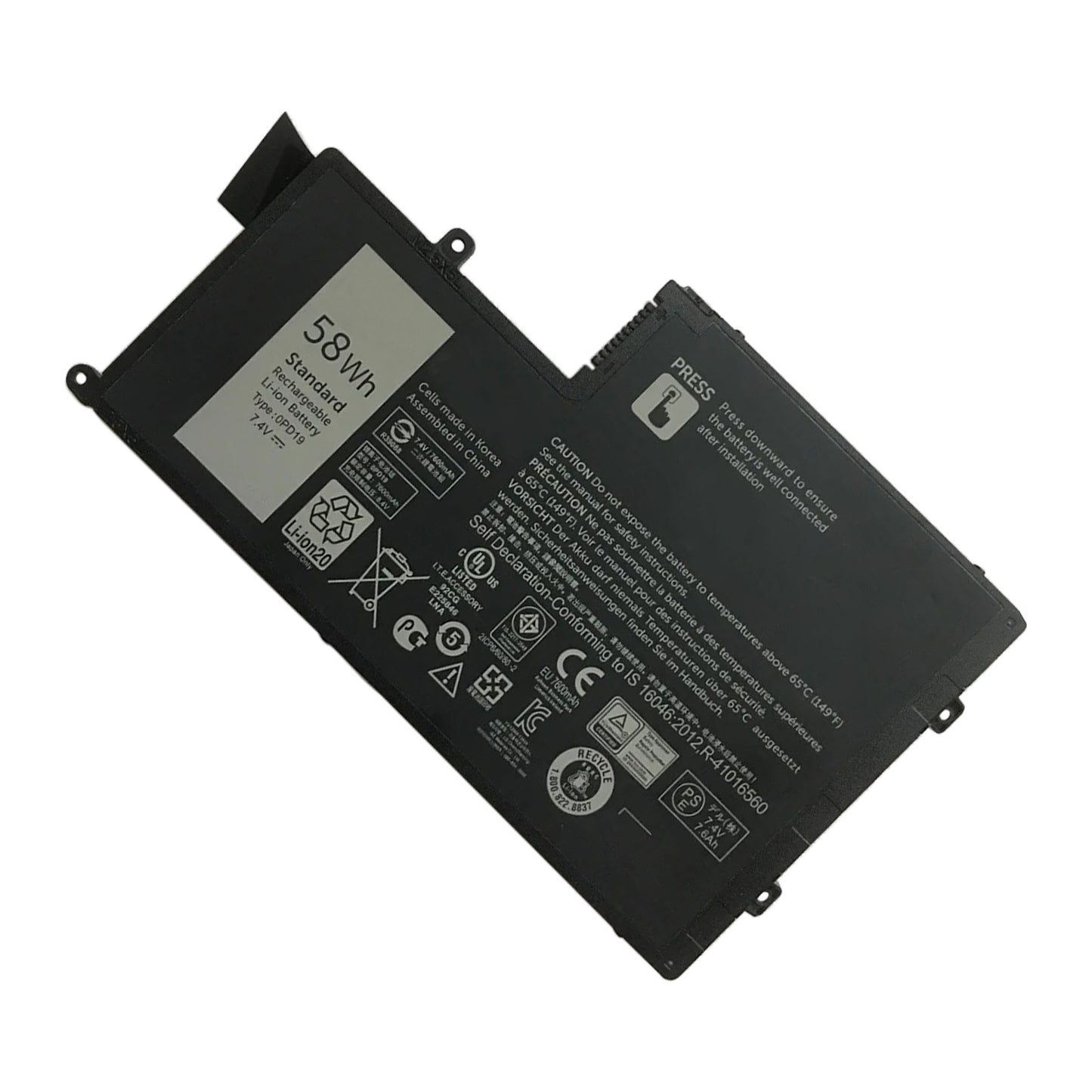 KELESY 7.4V 58Wh 0PD19 Laptop Battery For Dell Inspiron 15-5547,5548 5443 5448 01V2F6,For Latitude3550 0DFVYN OPD19 TRHFF P51G