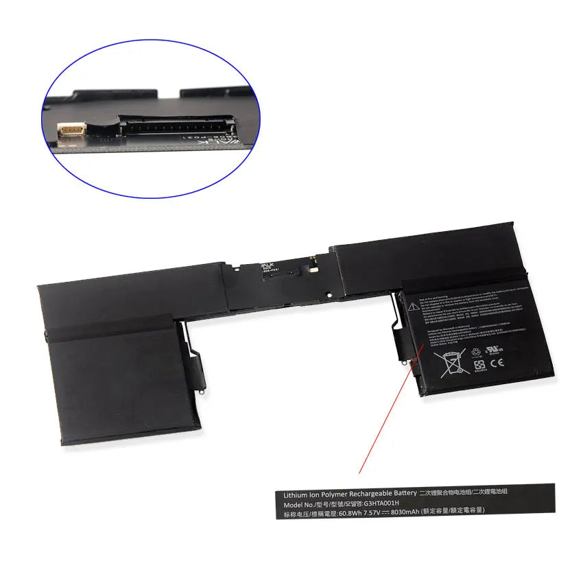KELESY G3HTA001H 93HTA001H Keyboard Battery for Microsoft Surface Book 1785 Enhanced Edition Tablet 7.57V 8030mAh 60.8Wh