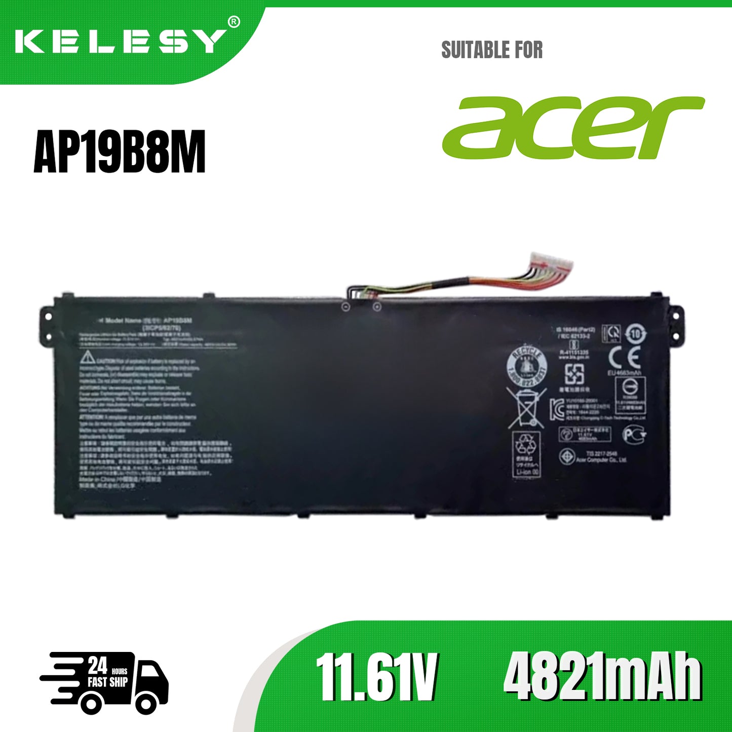 KELESY batería AP19B8M para ordenador portátil, accesorio para Acer Swift 3 SF314-59 series Acer TravelMate P4 TMP414-51 Series