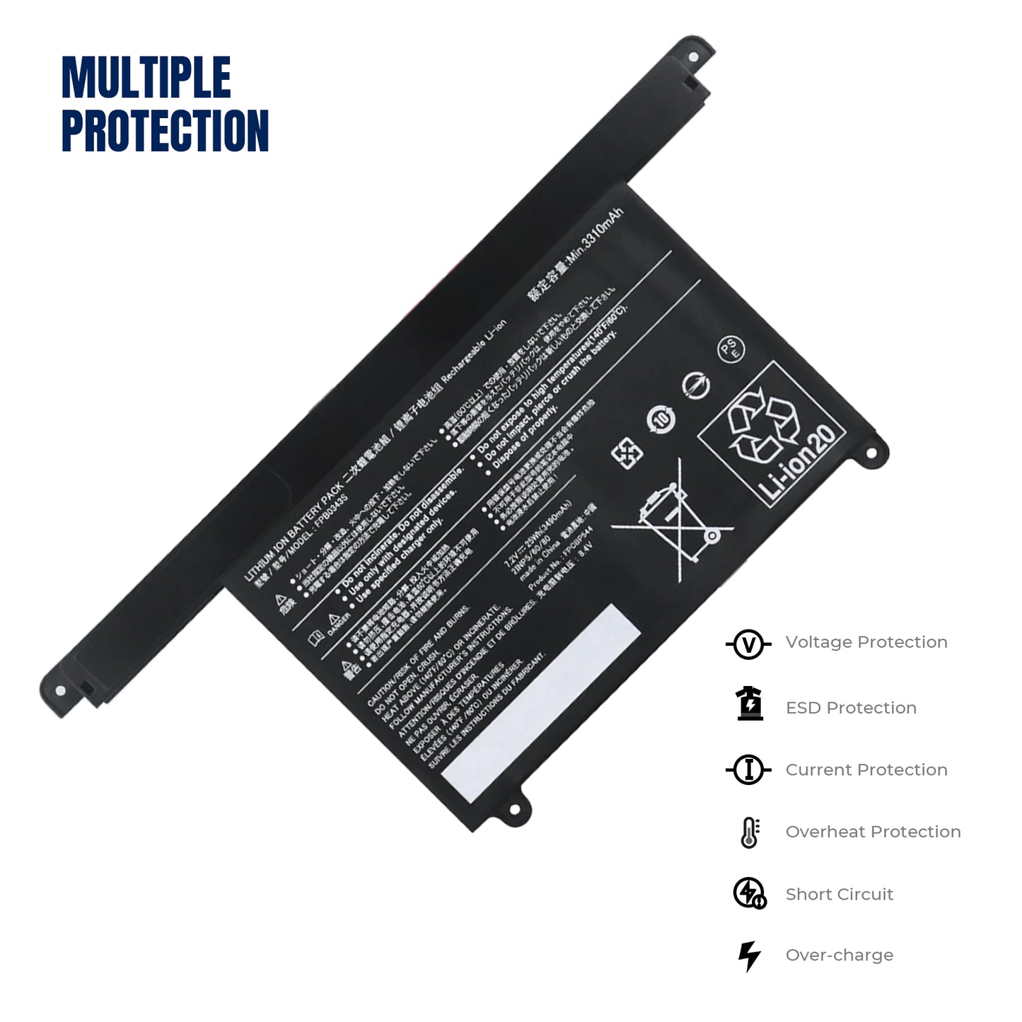 KELESY batería FPB0343S FPCBP544 para ordenador portátil, para Fujitsu LIFEBOOK U939/A U938/S Series 7,2 V 25WH