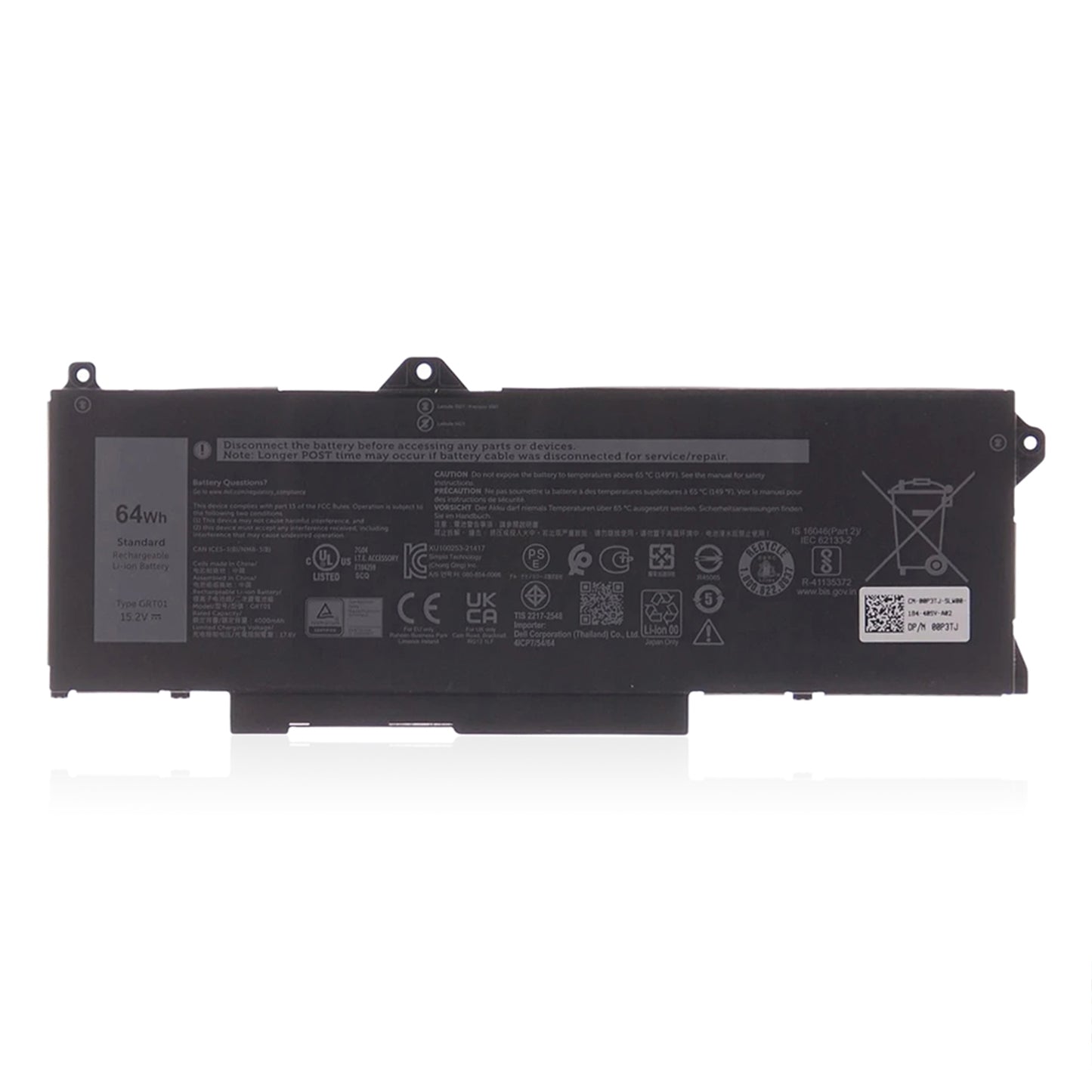 KELESY GRT01 Laptop Battery For Dell Latitude 5421 5431 5521 5531 Precision 3561 3571 3470 Alienware m17 R5 AMD Series 00P3TJ