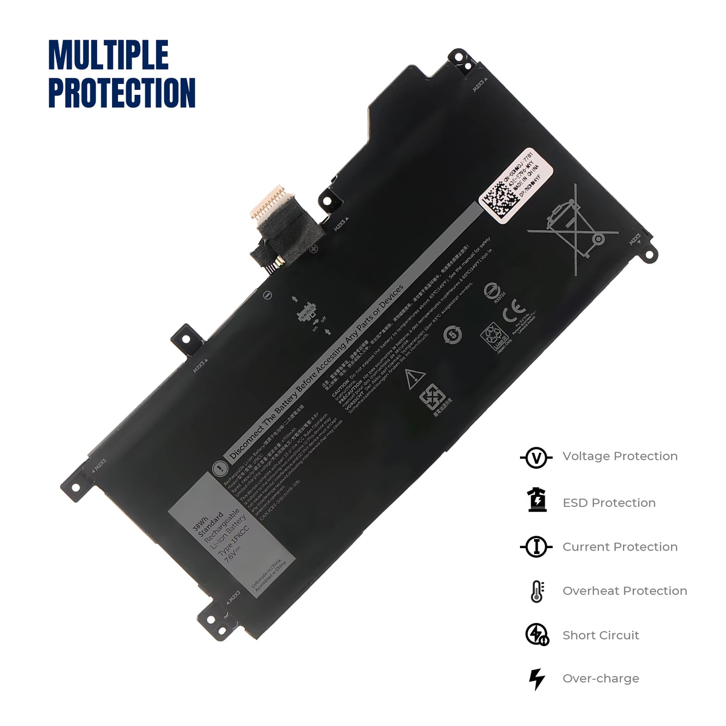 KELESY Laptop Battery for Dell Latitude 7200 7210 2-in-1 Series Notebook T04J T04J001 09NTKM 9NTKM 0D9J00 D9J00 0KWWW4 KWWW4