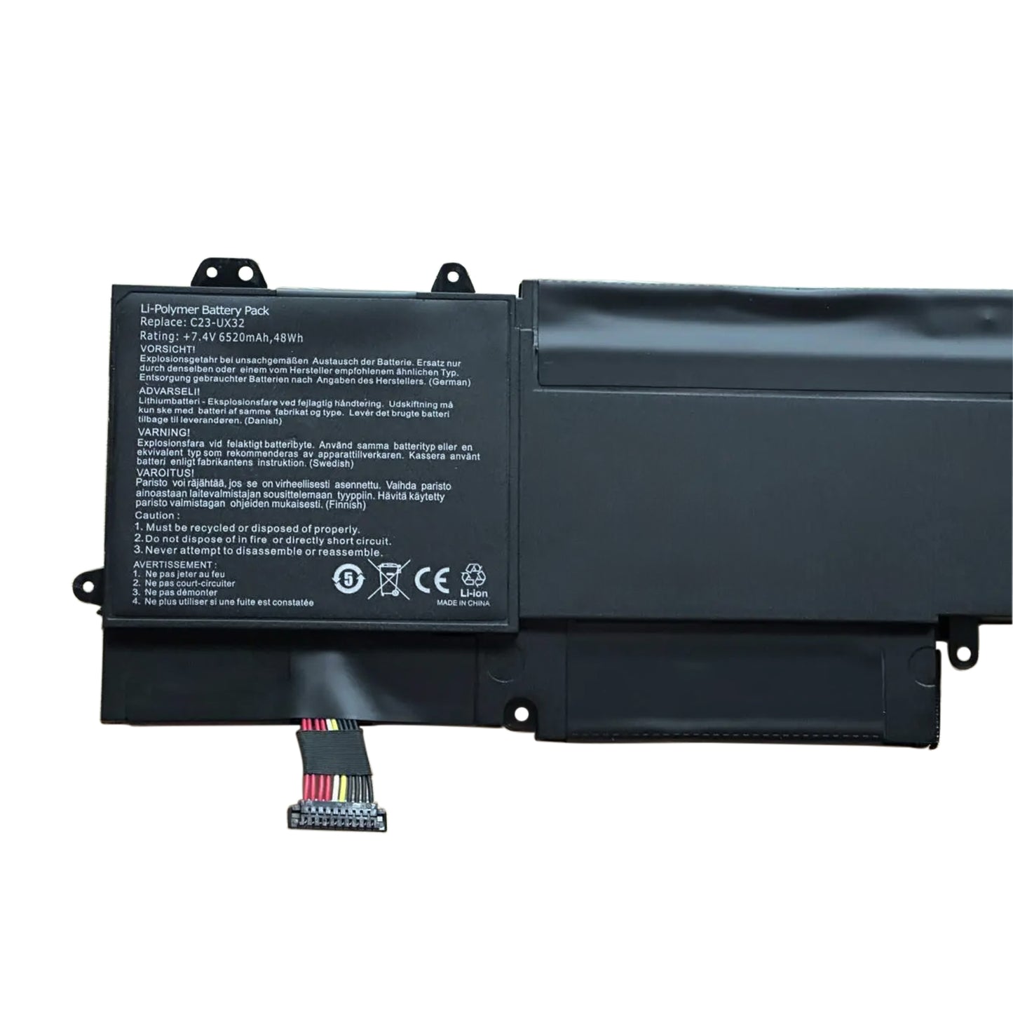 KELESY New C23-UX32 Laptop Battery for ASUS ZenBook UX32 UX32V UX32A UX32VD VivoBook U38N U38N-C4004H 7.4V 6520mAh