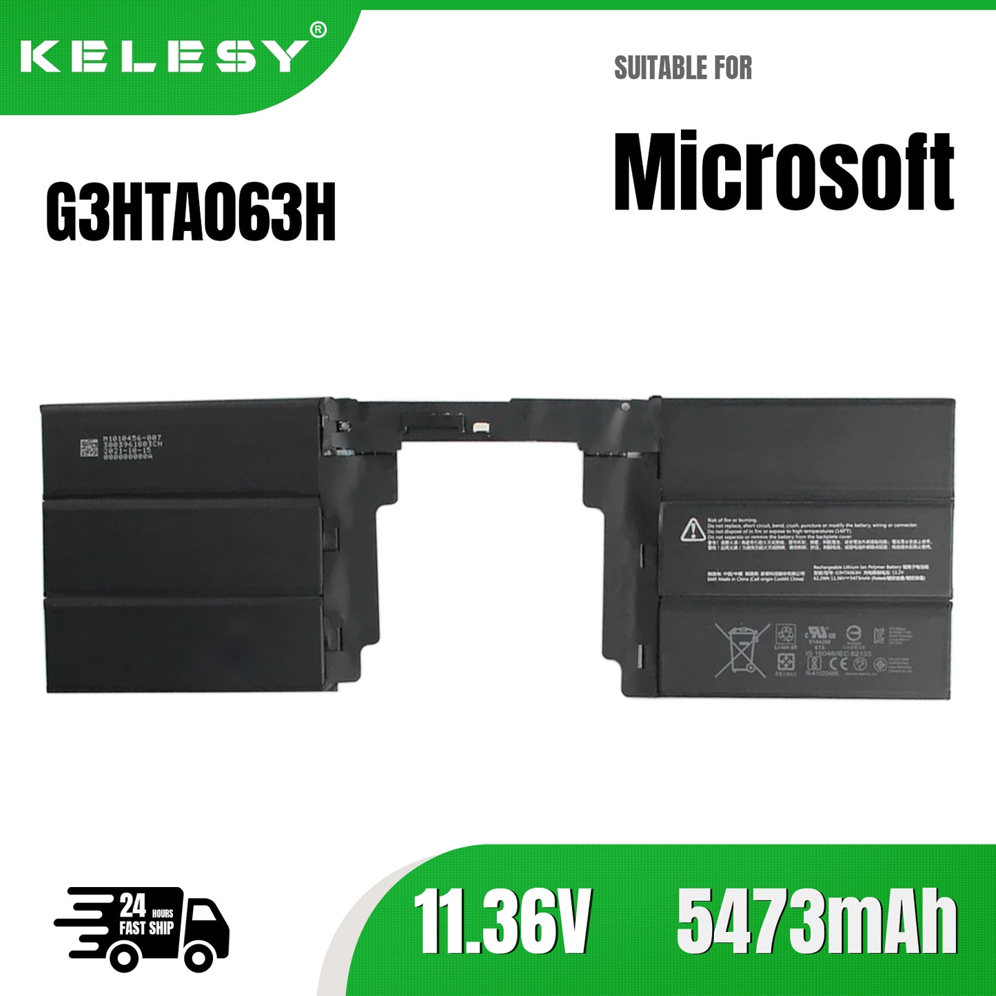 KELESY New Replacement Battery 5473mAh G3HTA062H For Microsoft Surface Book 3 15" G3HTA063H Rechargeable Batteries