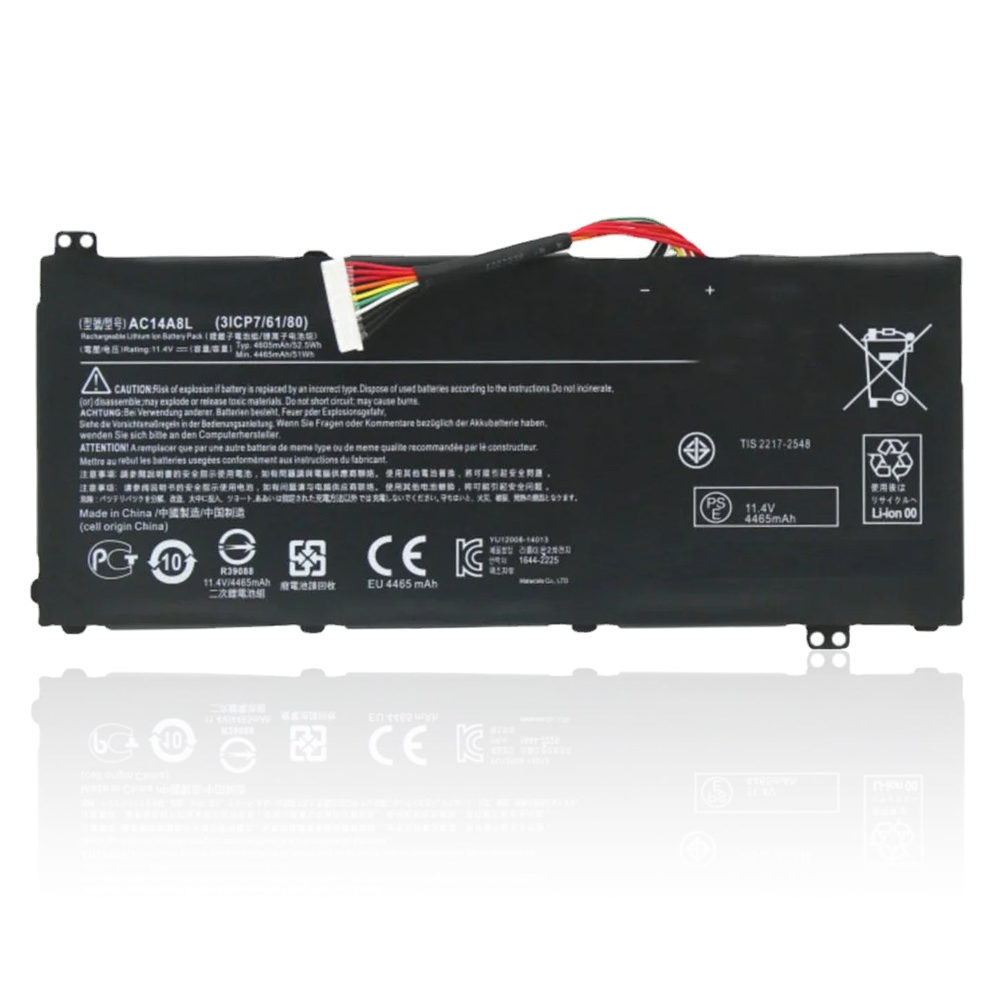 KELESY AC14A8L Laptop Battery For Acer Aspire VN7-571 VN7-571G VN7-591 VN7-591G VN7-791G MS2391 KT.0030G.001 11.4V 4605mAh