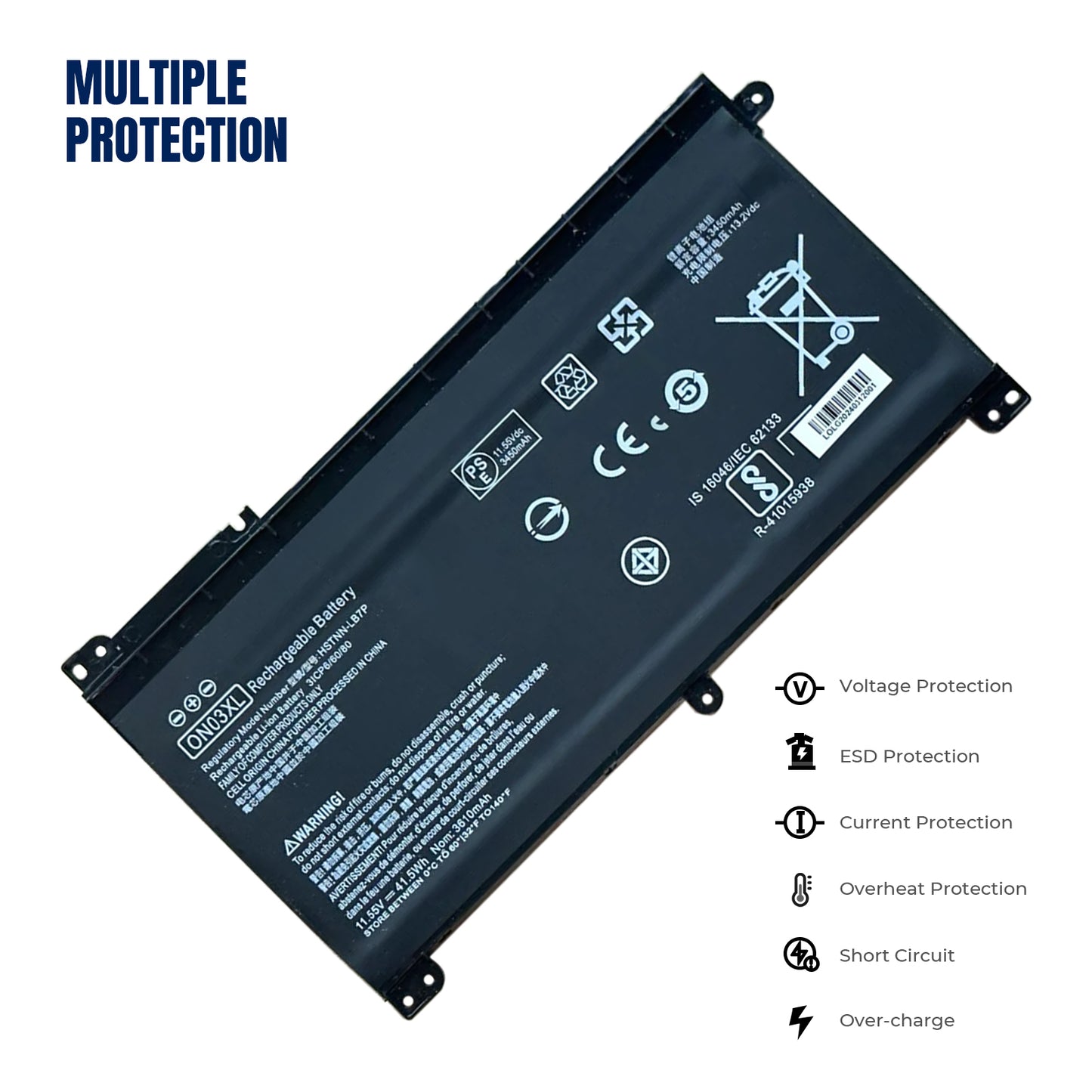 KELESY ON03XL Battery for HP Pavilion X360 13-U 13-U140TU U105DX M3-U001DX HSTNN-LB7P TPN-W118 TPN-Q183 915230-421 843537-421
