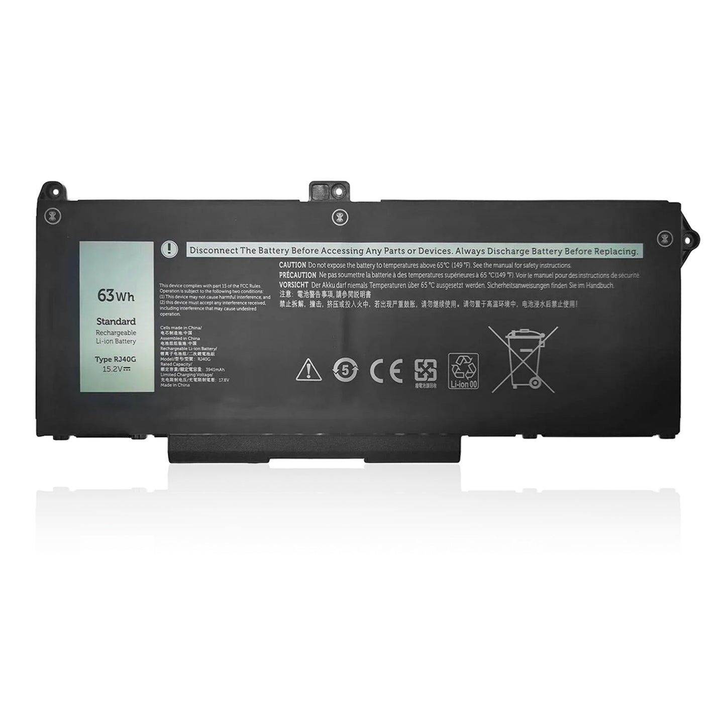 KELESY15.2V 63Wh RJ40G Battery for Dell Latitude 14 5420 15 5520 3560 XPC5H CHKFM FDTCY 9D3YW 758J7 WY9DX M033W 4ICP5/57/79