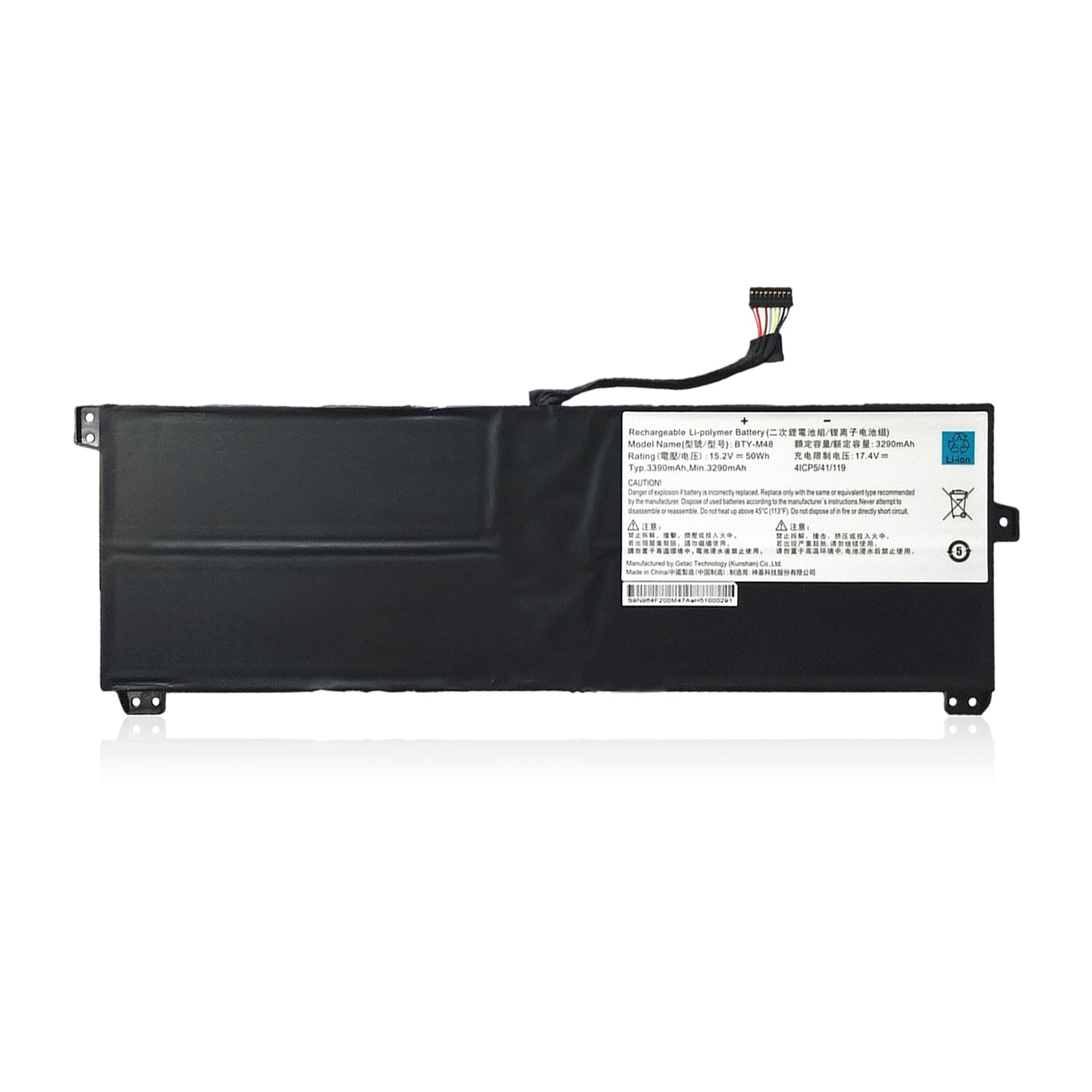 KELESY BTY-M48 4ICP5/41/119 Battery For MSI PS42 8M-211PH 8RB Prestige 8RA-044VN 8RC-001ES 8M-437 MECHREVO S1 i5 i7 3390mAh