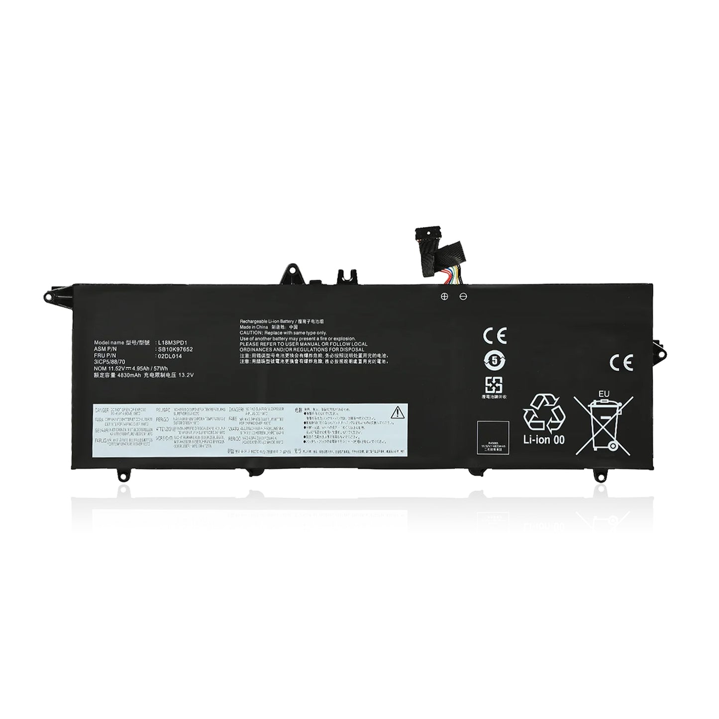 KELESY batería L18M3PD1 L18C3PD2 para Lenovo ThinkPad T14S T490S T495S Series L18C3PD1 L18L3PD1 L18M3PD2 02DL013 02DL01 57WH