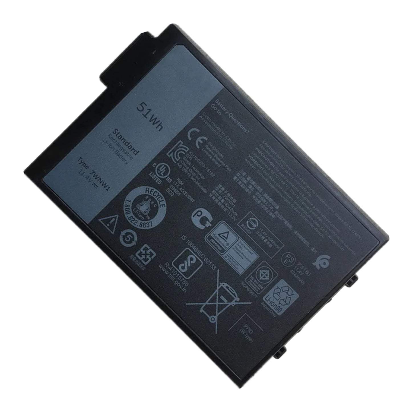 KELESY 7WNW1 DMF8C Laptop Battery For Dell Latitude 7424 5420 5424 5420 RUGGED P85G001 P86G001 GK3D3 11.4v/51Wh