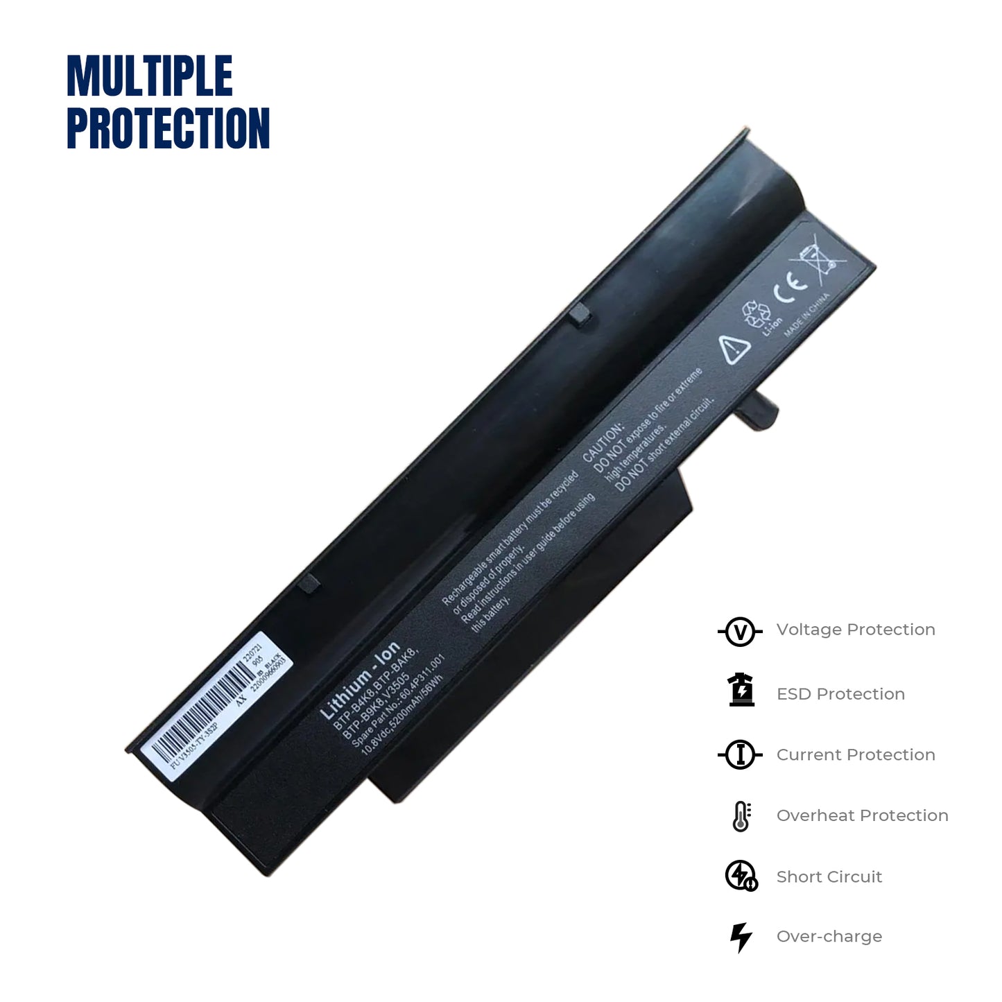 KELESY Batería del ordenador portátil para fujitsu esprimo mobile V6535 V5545 V6545 V6505 Amilo Li2727 Li1718 Li2732 Li1720