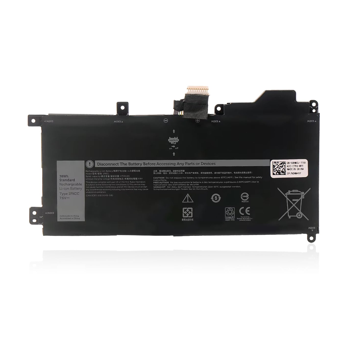 KELESY Laptop Battery for Dell Latitude 7200 7210 2-in-1 Series Notebook T04J T04J001 09NTKM 9NTKM 0D9J00 D9J00 0KWWW4 KWWW4