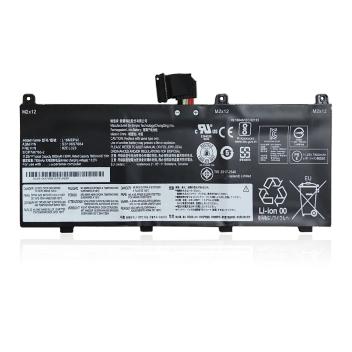 KELESY L18M6P90 Laptop Battery For Lenovo ThinkPad P53 Series Notebook L18C6P90 02DL028 5B10W13901 SB10K97664 11.25V 8000mAh