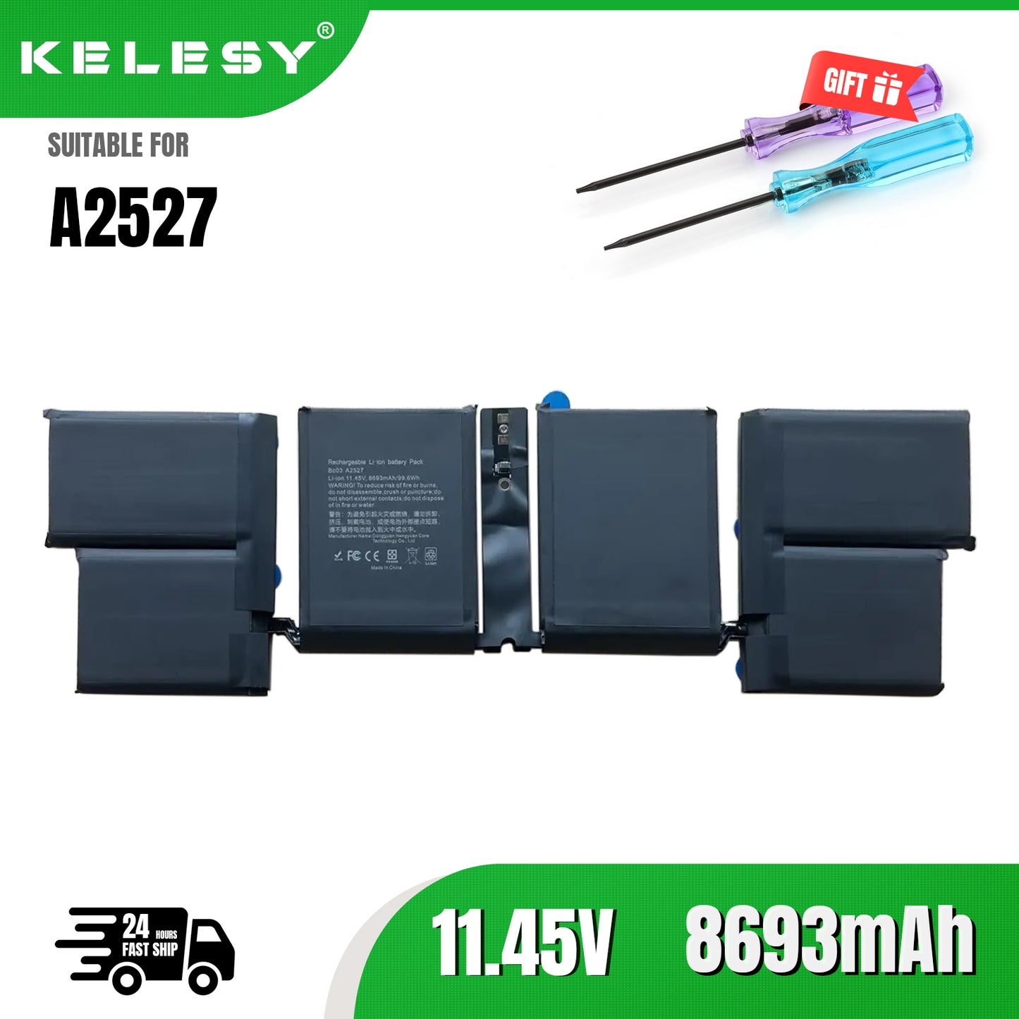 KELESY Batería de ordenador portátil A2527 para Apple MacBook Pro, 16 pulgadas, A2485 (finales de 2021), MK183LL/A MK193LL/A