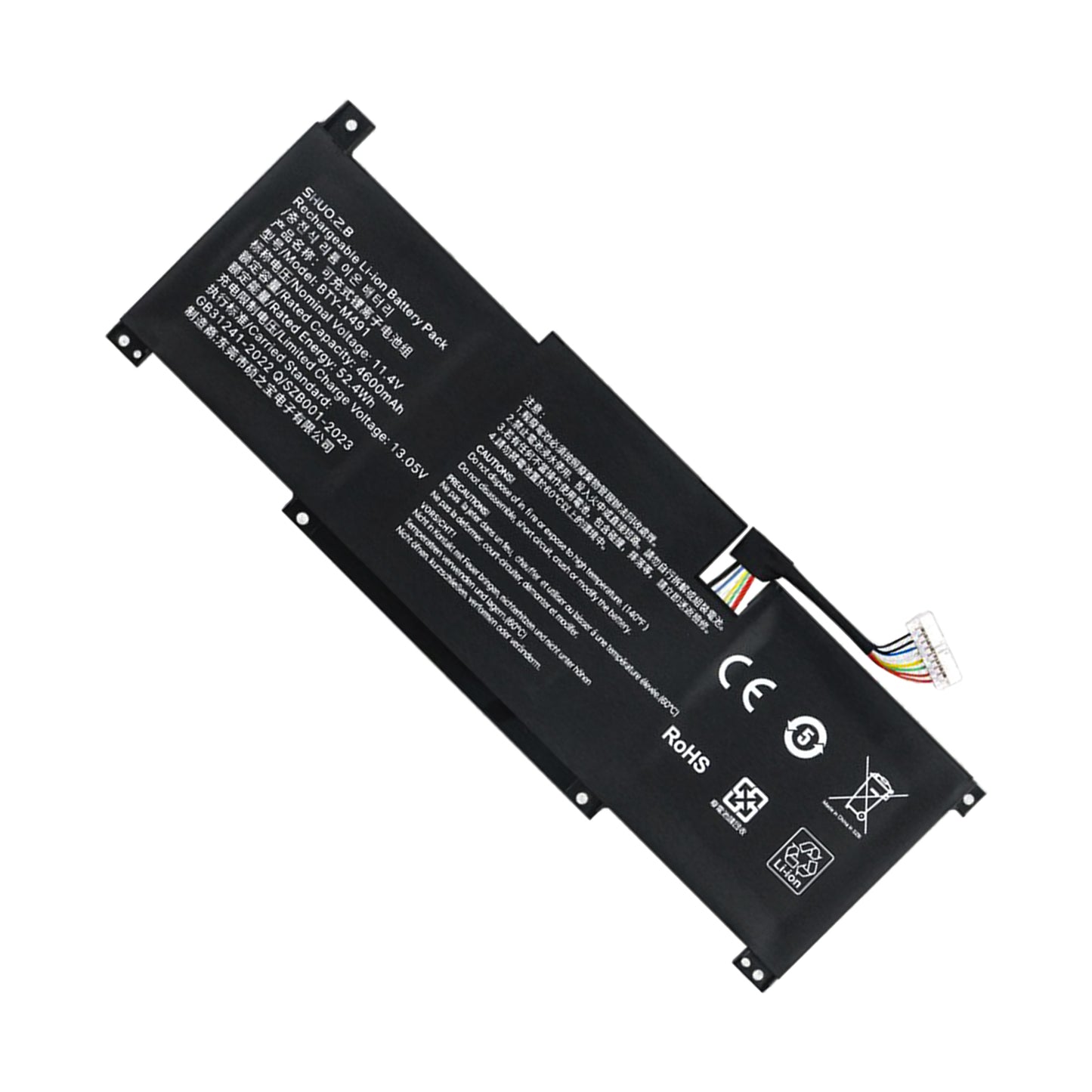 KELESY BTY-M491 Laptop Battery For MSI Modern 15 A10M-014,A10RAS-258 A10RB-041TW A10RD A11M A11SB-059 A4MW Prestige14 52.4WH