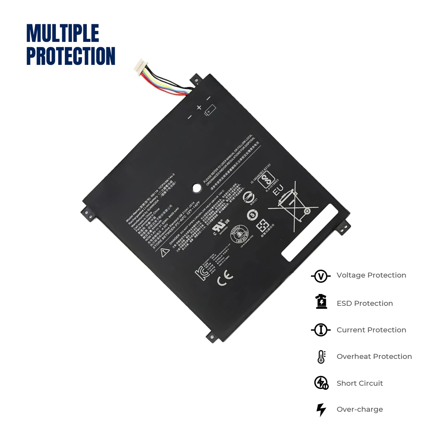 Аккумулятор KELESY NB116 для ноутбука Lenovo IdeaPad 100S 100S-11IBY 100S-80R2 серии NB116 5B10K37675 0813001 3,8 В 8400 мАч