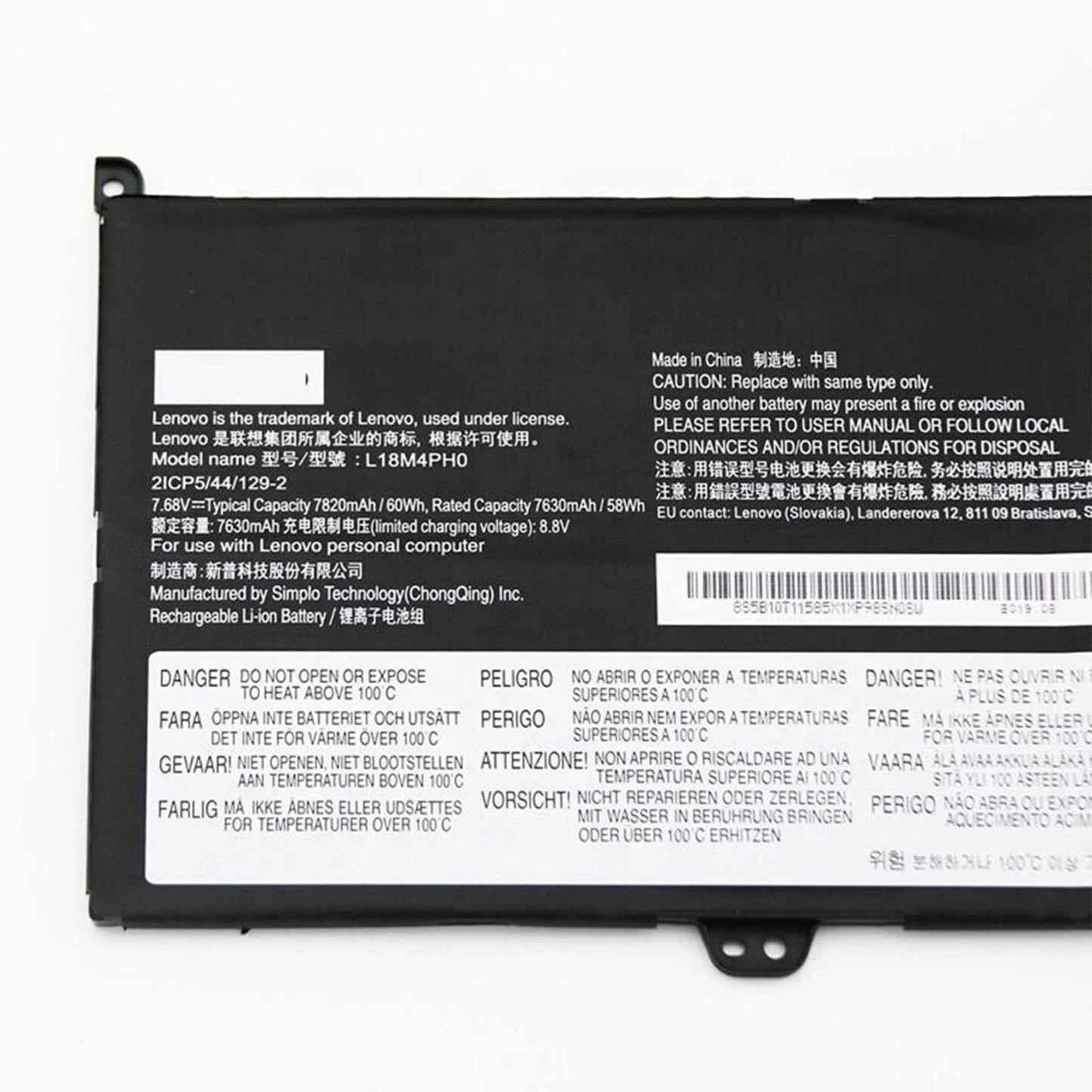 KELESY New Genuine Original L18M4PH0 7.68V 60Wh Laptop Battery for Lenovo Yoga C940-14 C940-14IIL(81Q9007QGE) SP/A 81Q9 L18C4PH0