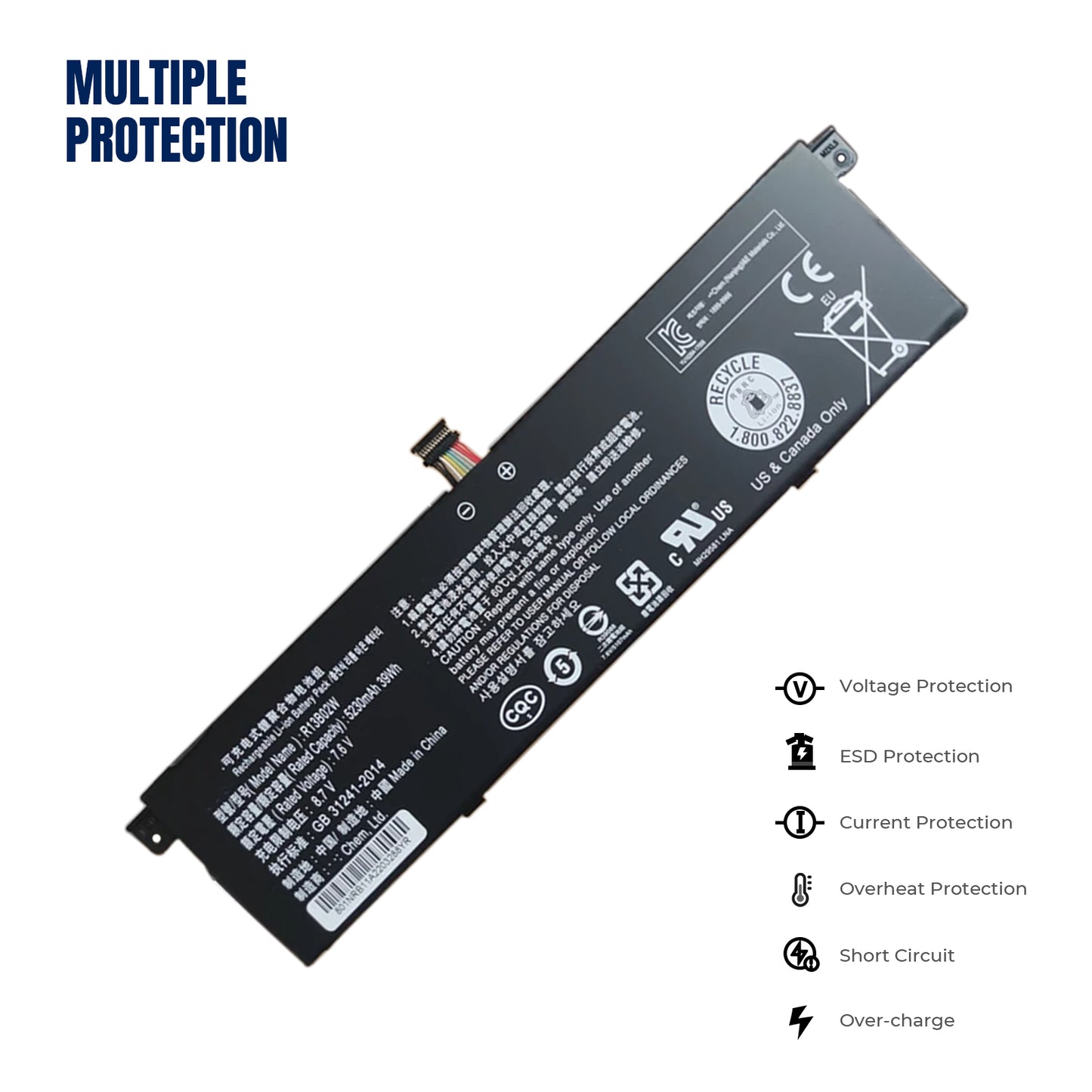 KELESY NEW 39WH 5230mAh R13B01W R13B02W Battery For Xiaomi Mi Air 13.3 inch Series Laptop Batteries Fast Shipping In Stock