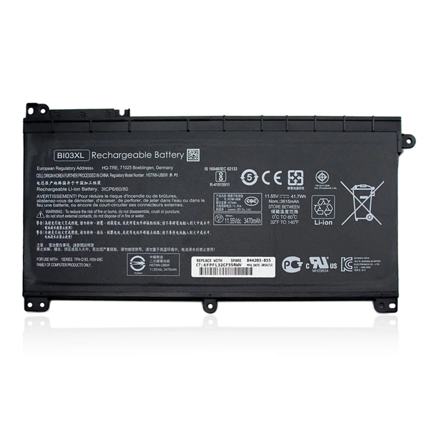KELESY BI03XL Laptop Battery For HP Pavilion X360 TPN-W118 13-U100TU U113TU U169TU HSTNN-UB6W Stream 14-AX010wm 14-AX020wm